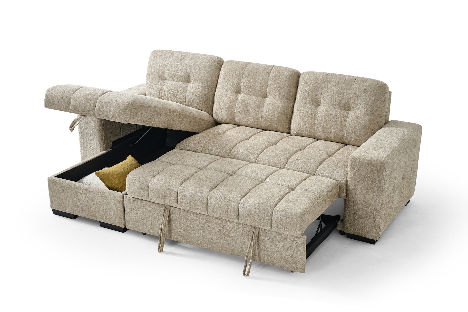 Amalfi Universal Corner Sofa Bed in Beige 3