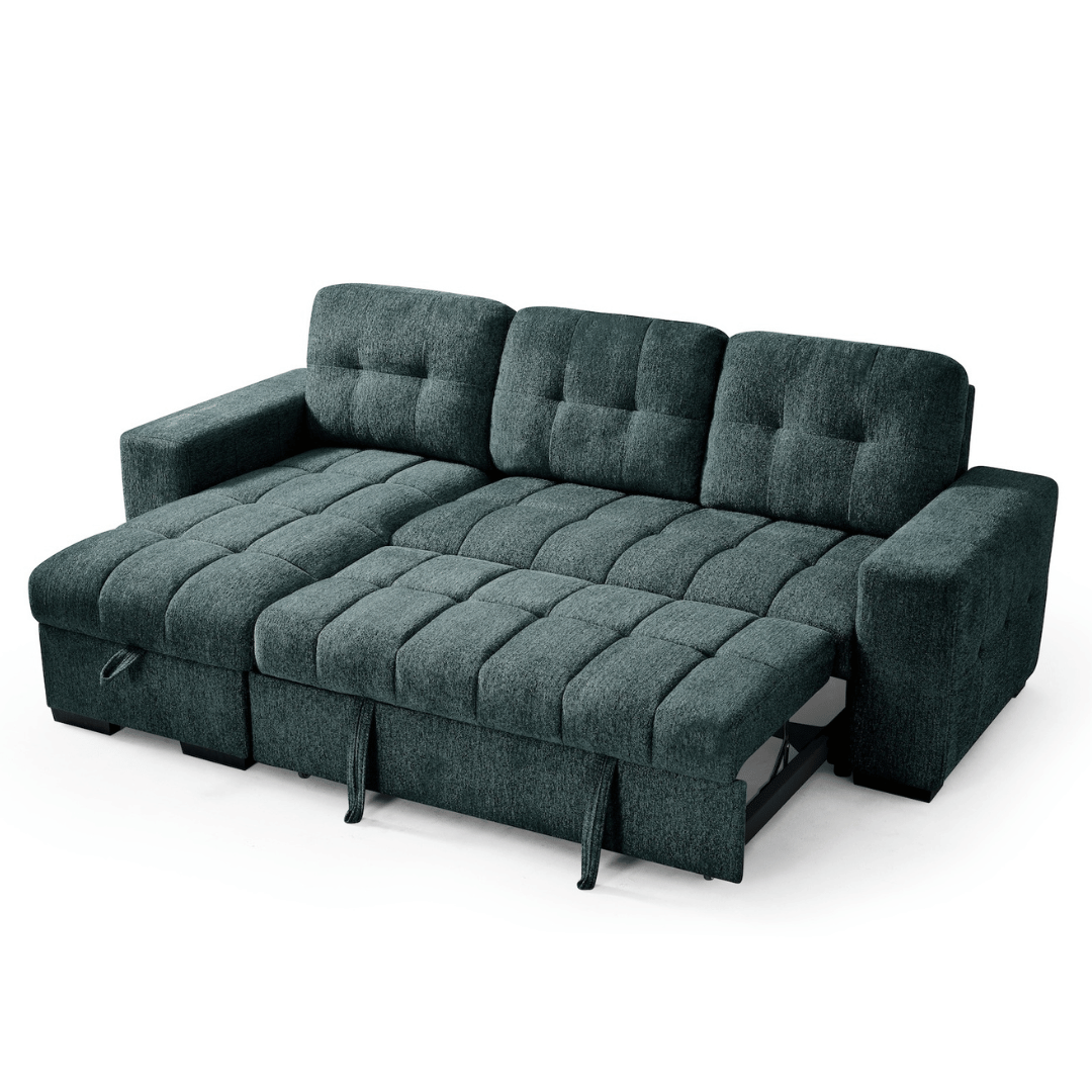Amalfi Universal Corner Sofa Bed in Teal 0