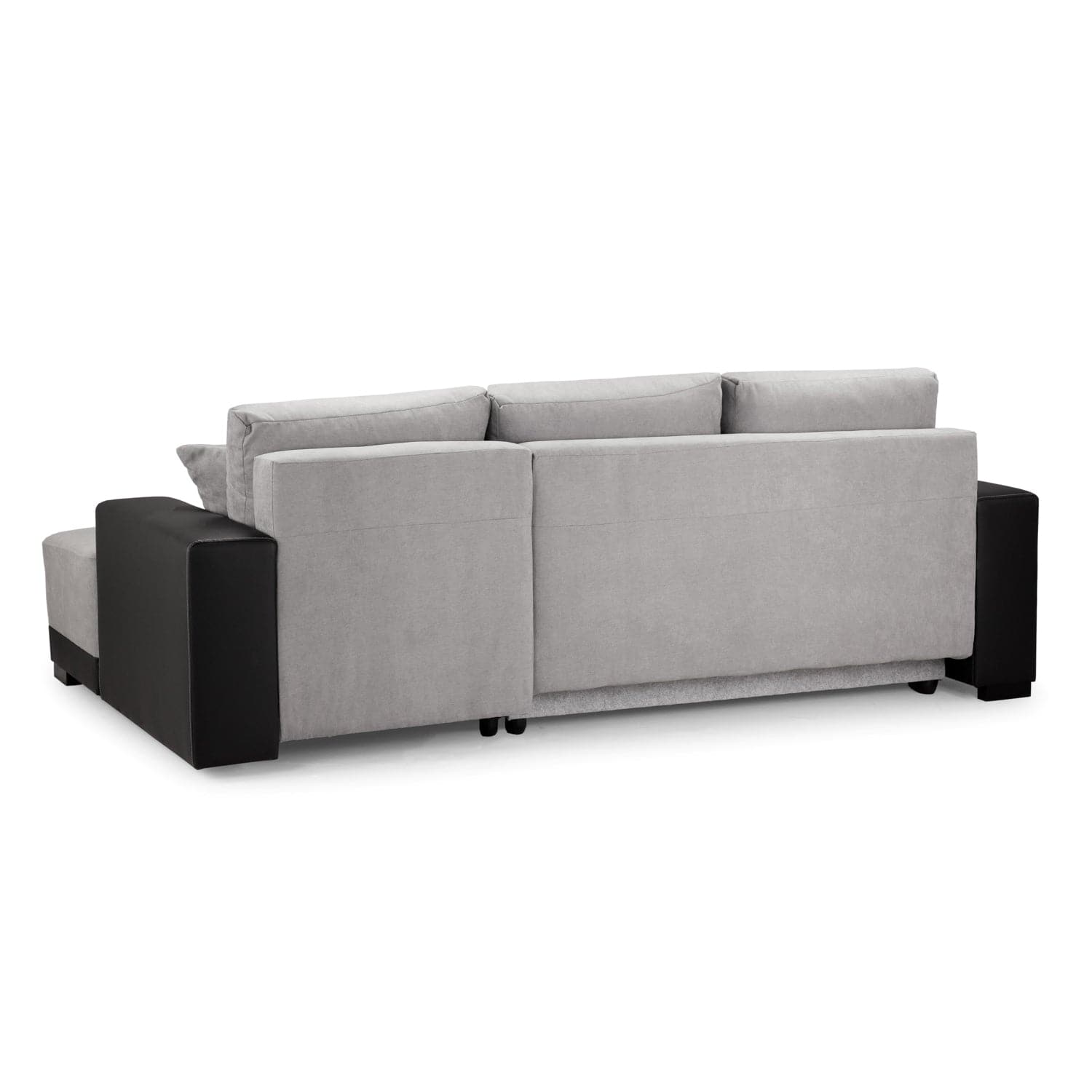 Angelino Sofabed Black/Grey Right Hand Facing Corner - back view (7023063728192)