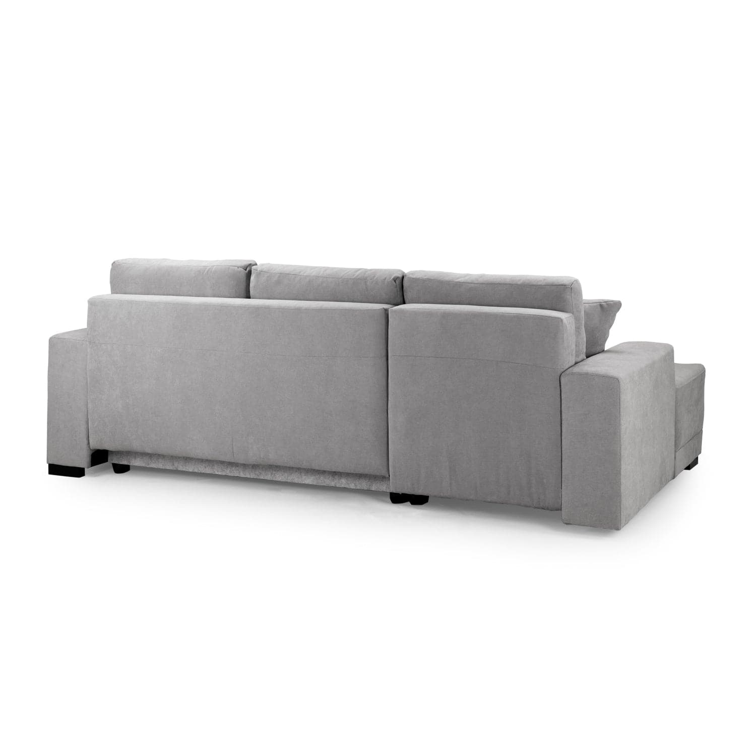 Angelino Sofabed Grey Left Hand Facing Corner - back view (7023043248192)