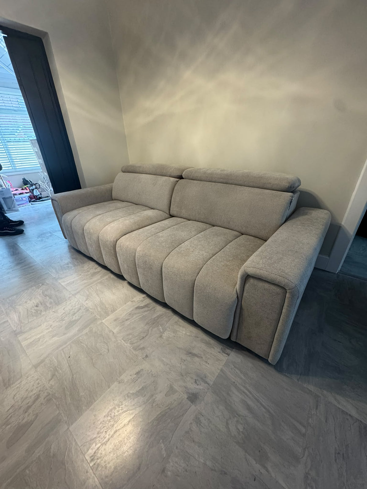 April Electric Sofabed Grey 3 Seater