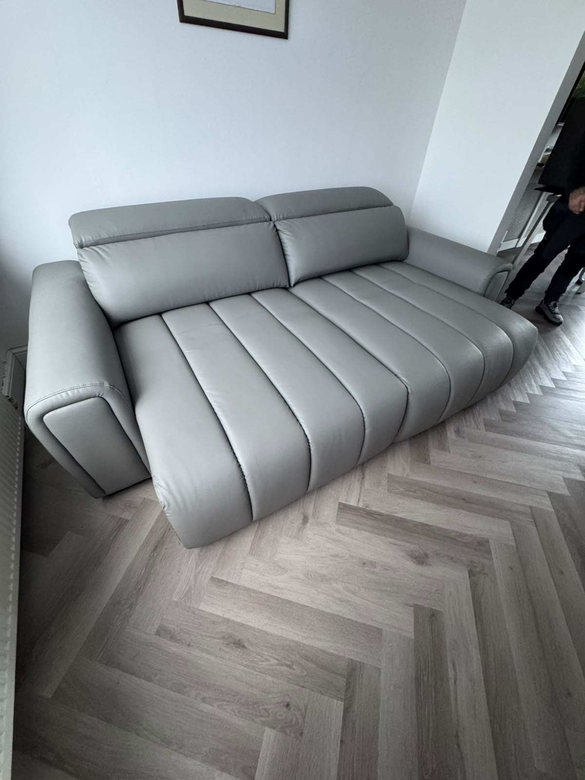 April Electric Sofabed Grey 3 Seater