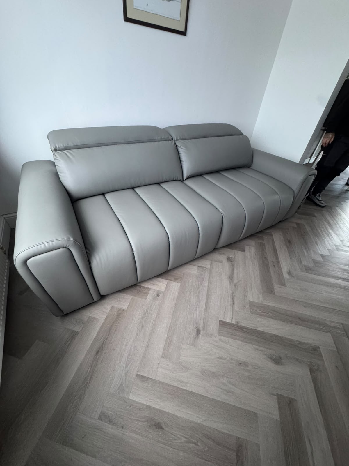 April Electric Sofabed Grey 3 Seater
