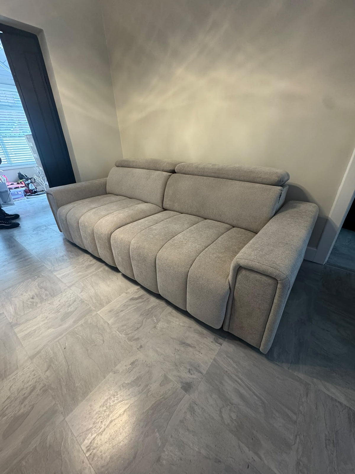 April Electric Sofabed Grey 3 Seater