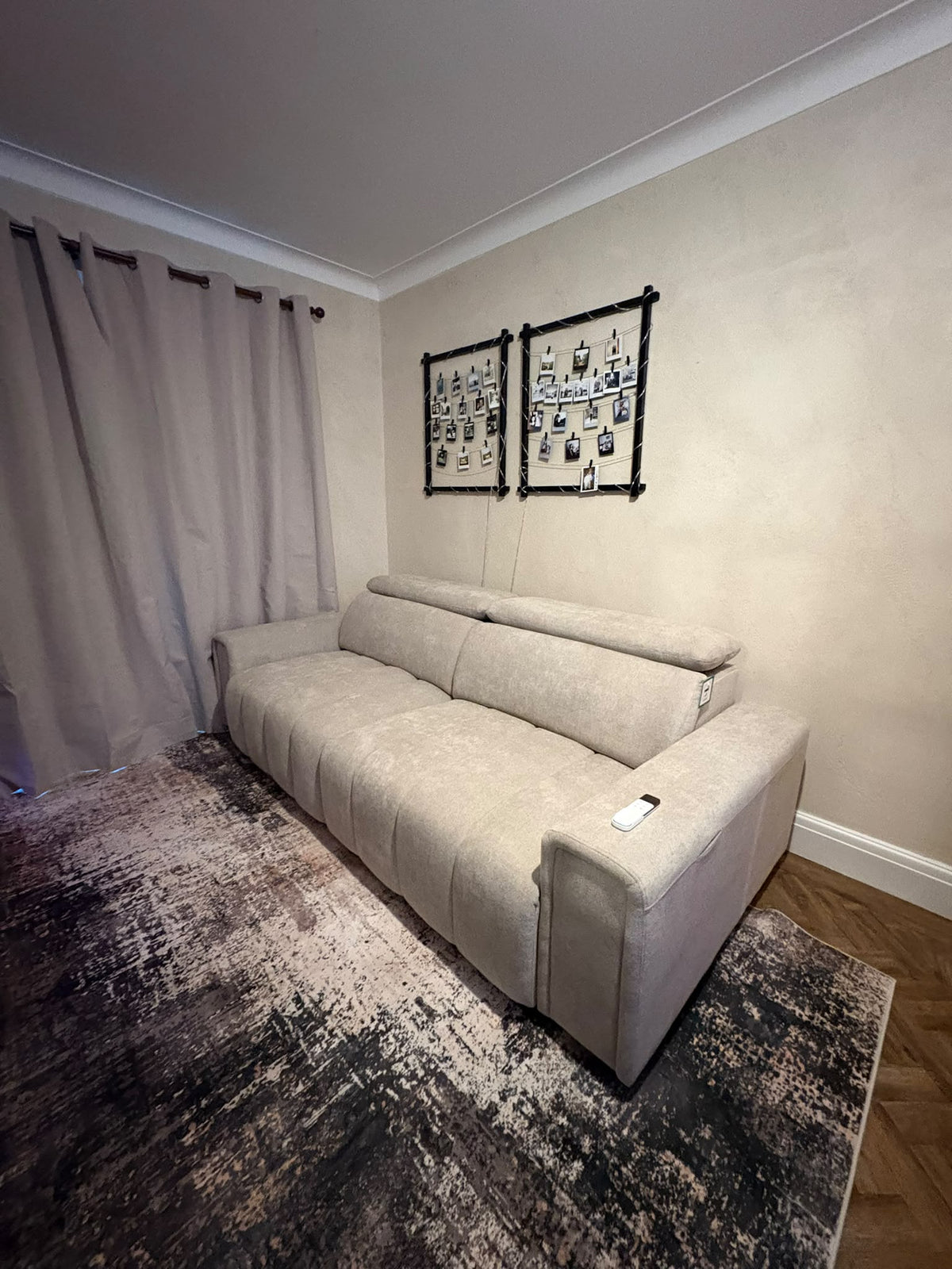 April Electric Sofabed Beige 3 Seater