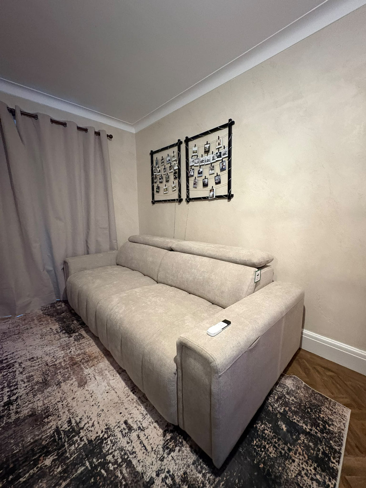 April Electric Sofabed Beige 3 Seater