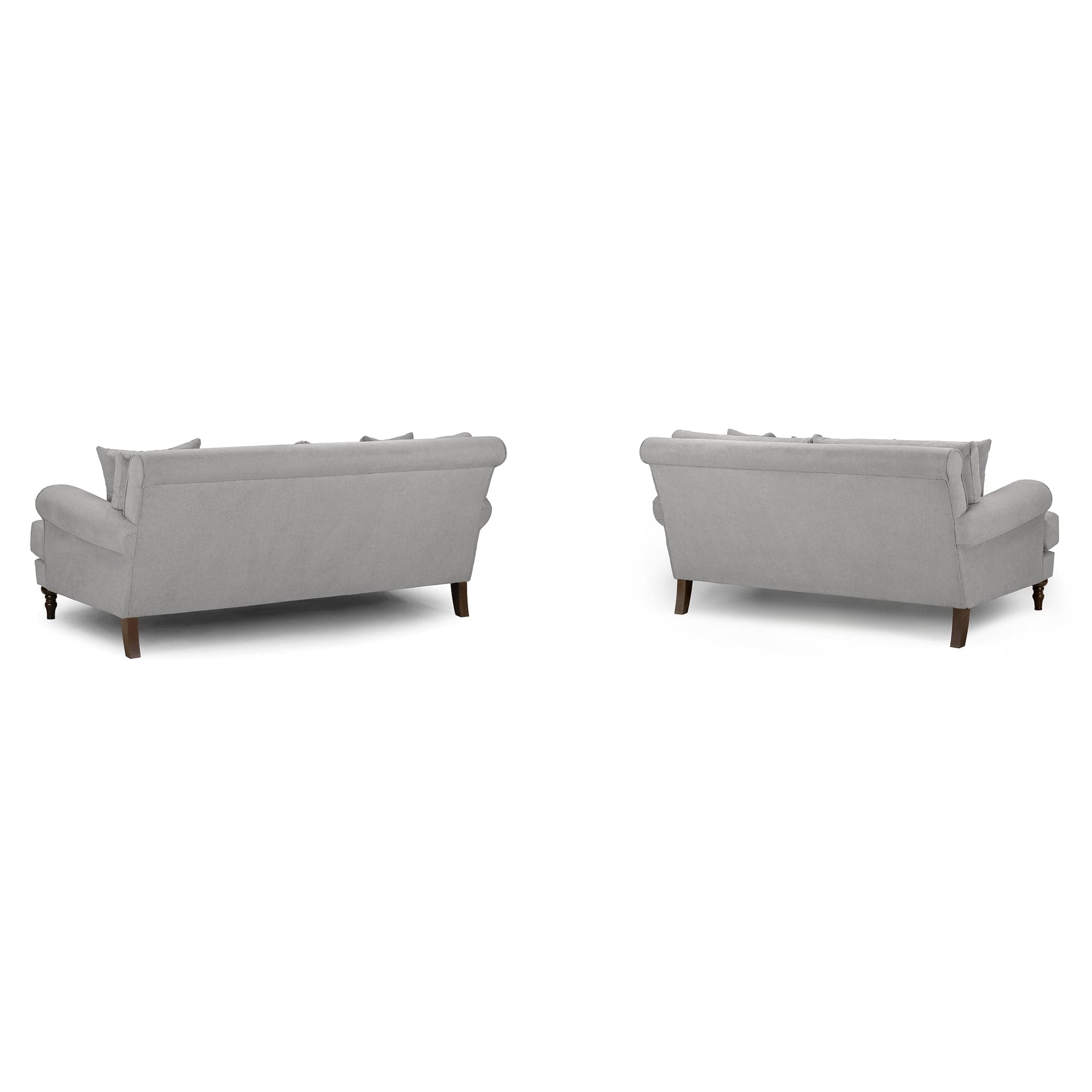 Aspen Sofa Grey 3+2 Set - back view (7026363727936)