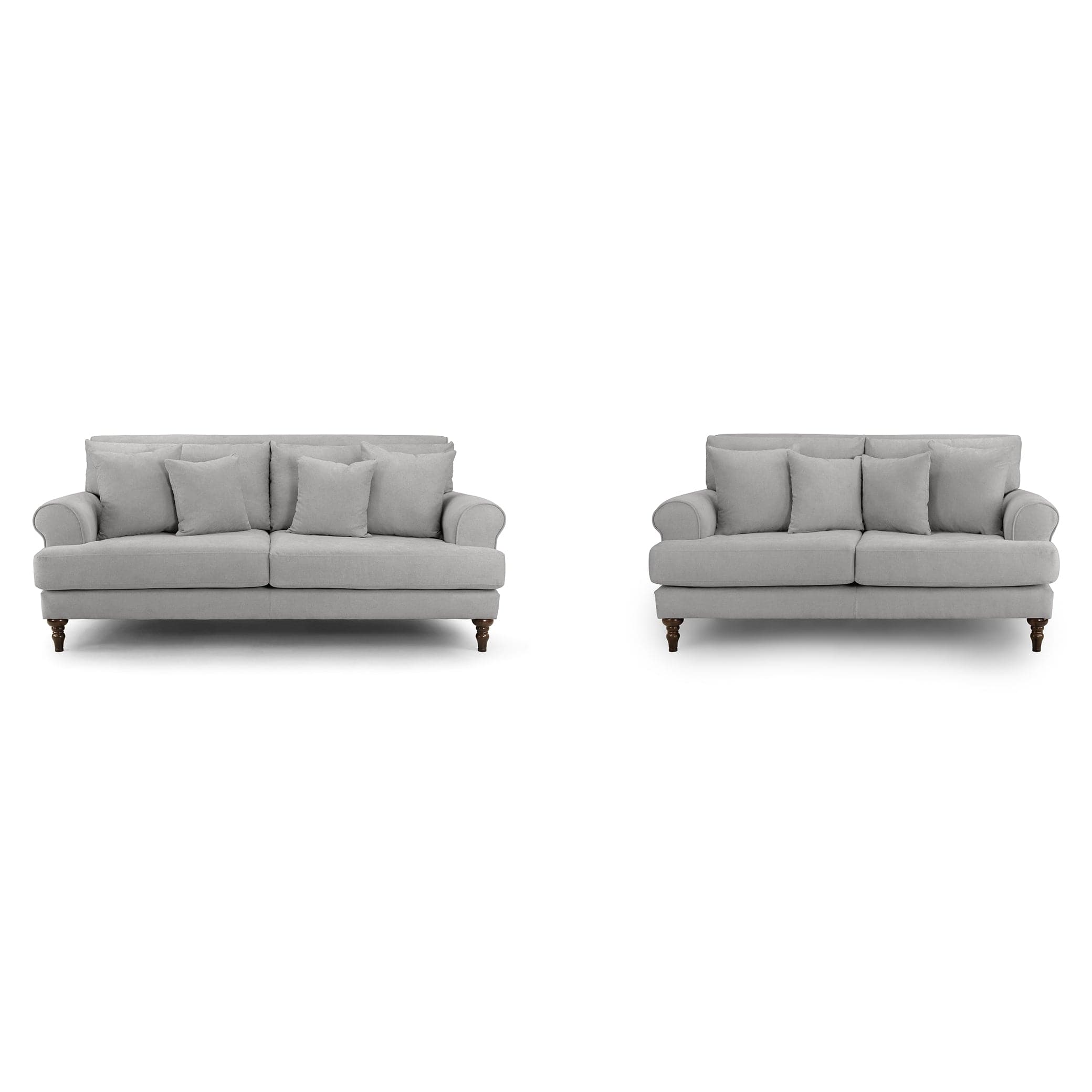 Aspen Sofa Grey 3+2 Set - front view (7026363727936)