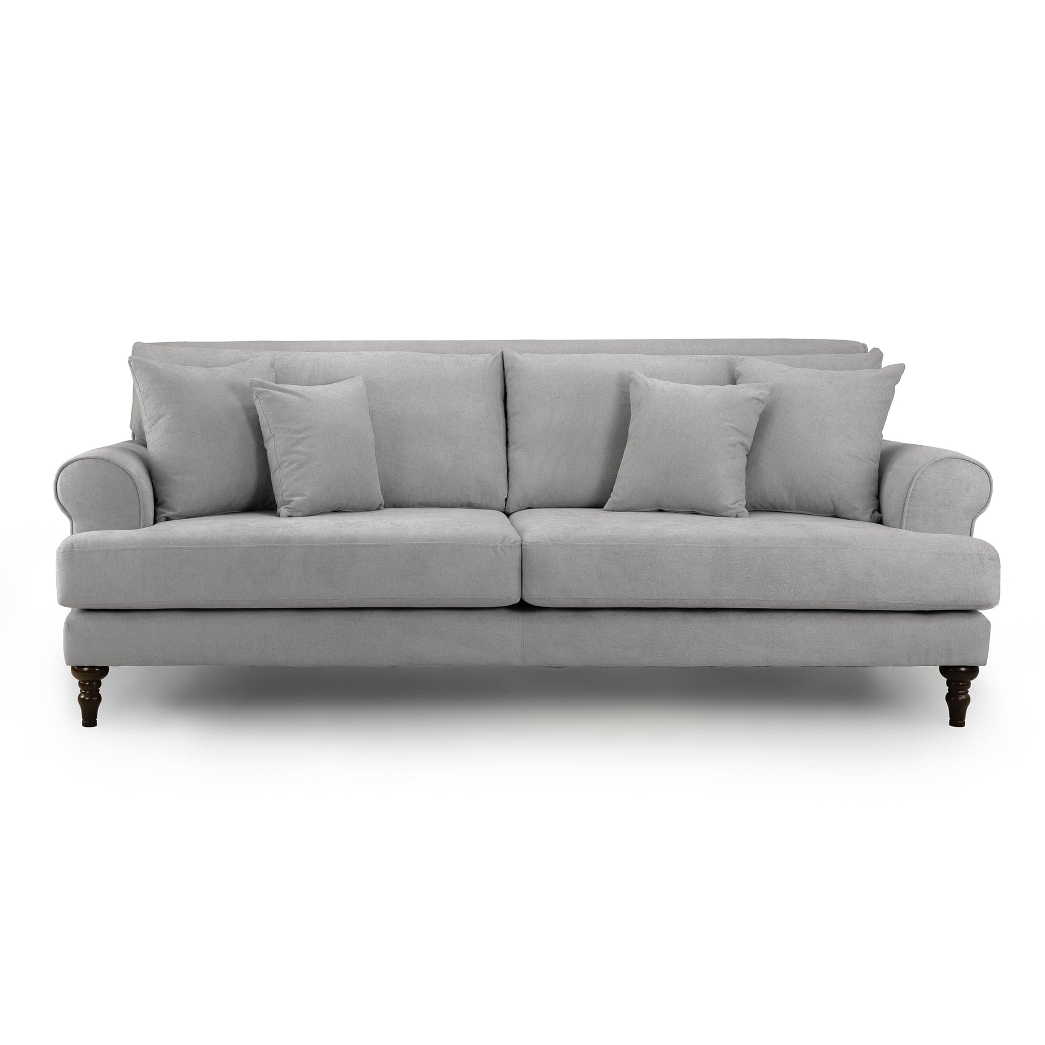 Aspen Sofa Grey 4 Seater - front view (7026362974272)