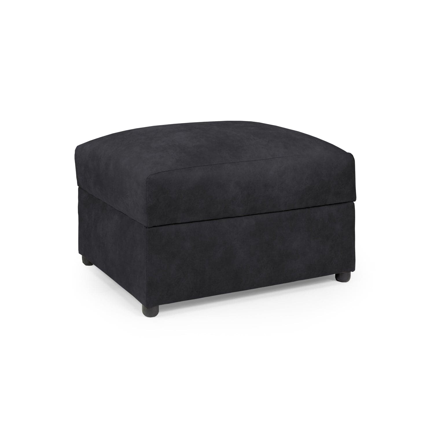 Atlanta Sofa Charcoal Footstool - Front View (7025819025472)
