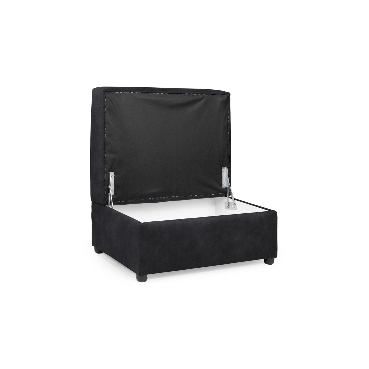 Atlanta Sofa Charcoal Footstool - Storage View (7025819025472)