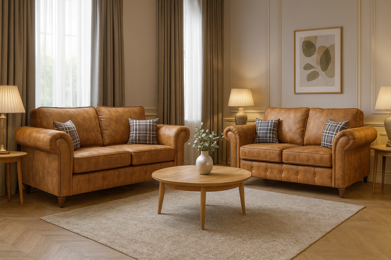 Atlanta Sofa Tan 3+2 Set