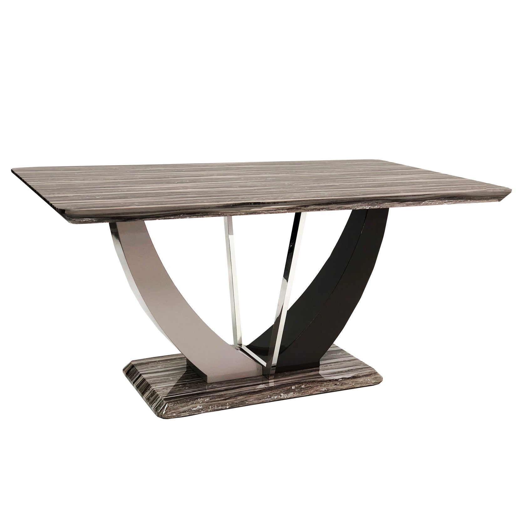 Atlantis Brown Marble Effect 160cm Table,1 (15293841375610)