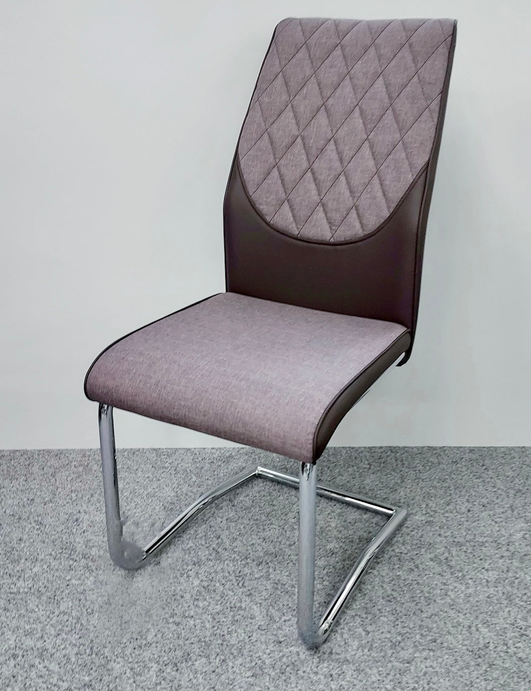 Atlantis Brown PU Dining Chair, front view (15293841670522)