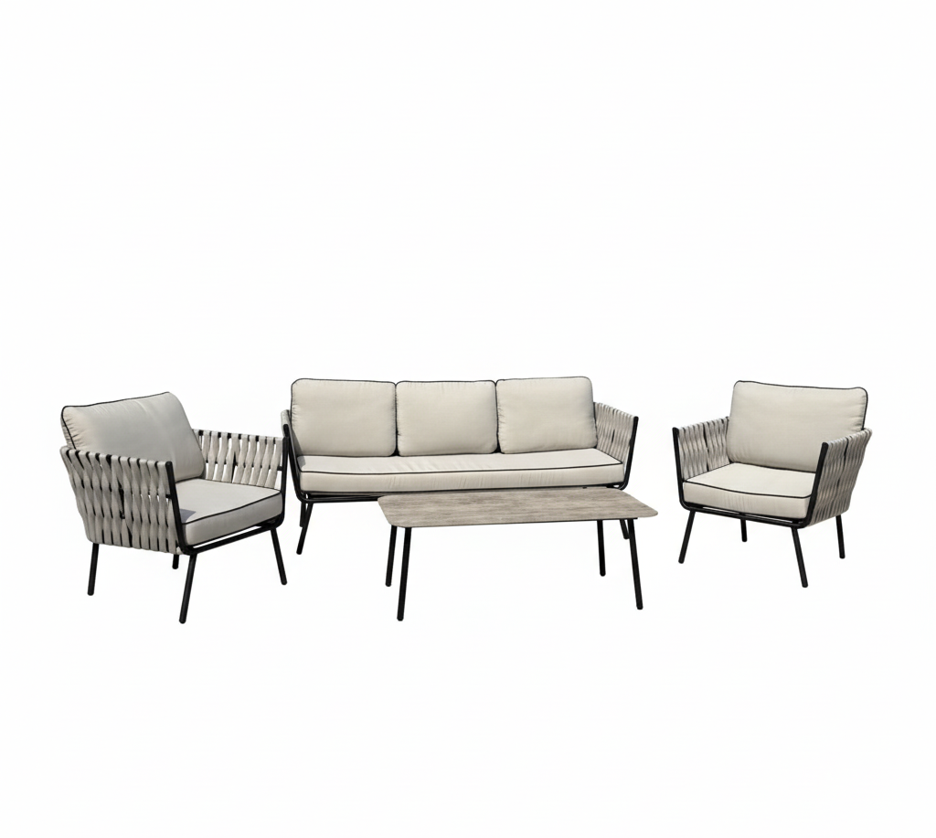 Axel Aluminium & Rope Lounge Set