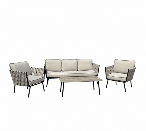 Axel Aluminium & Rope Lounge Set