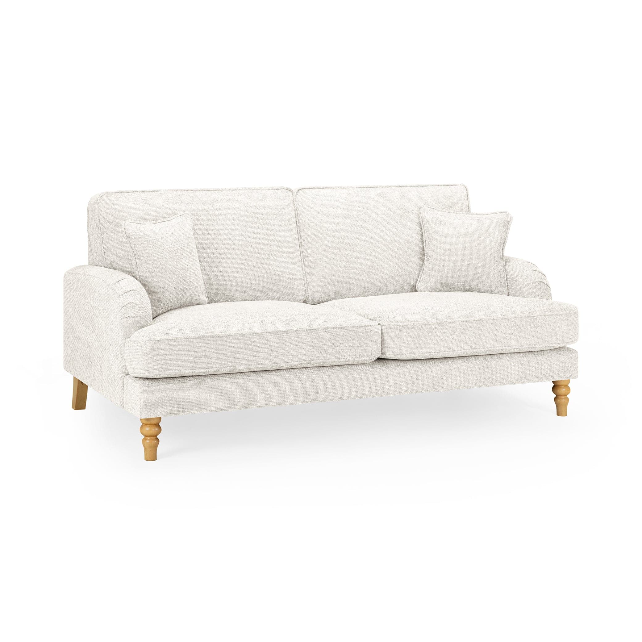 Banks Cream 3 Seater Sofa - front view (7027330678848)