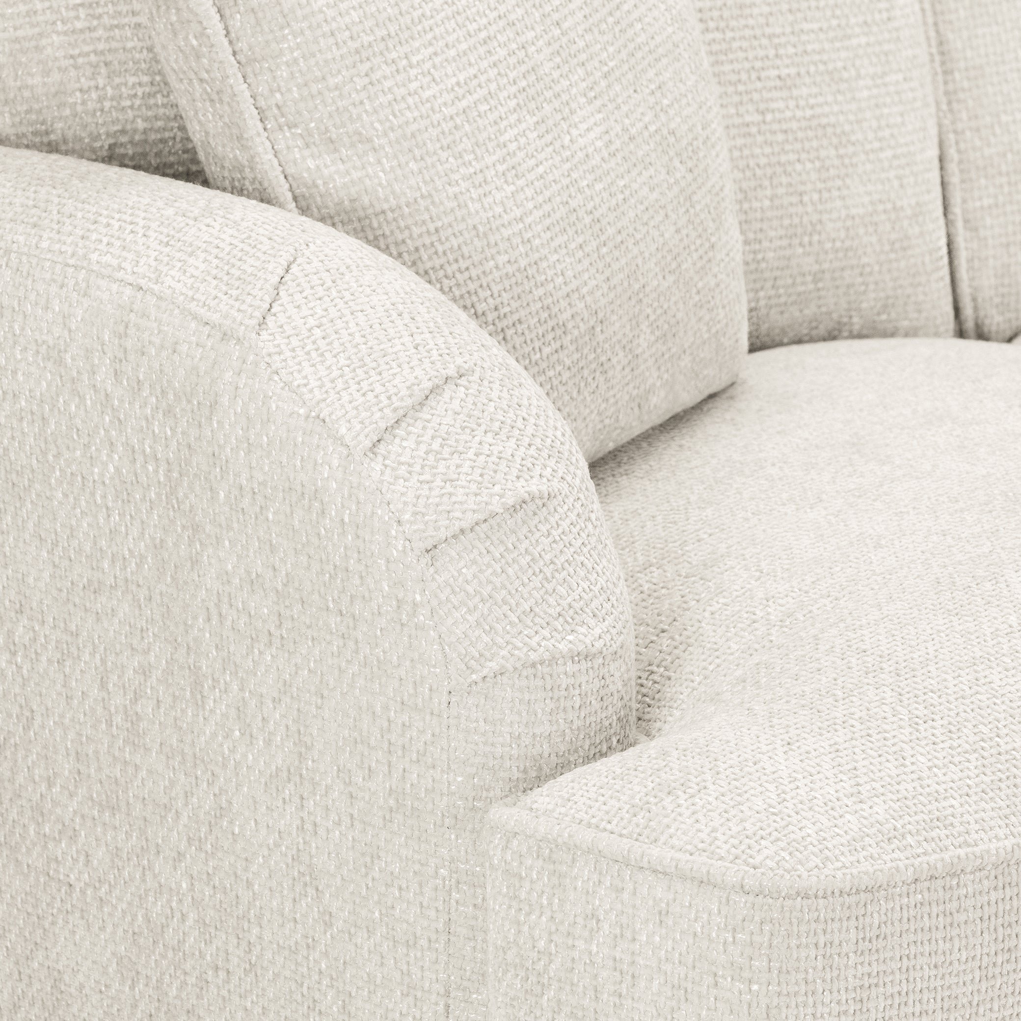 Banks Cream Left Hand Facing Corner Sofa - close up view (7027331498048)