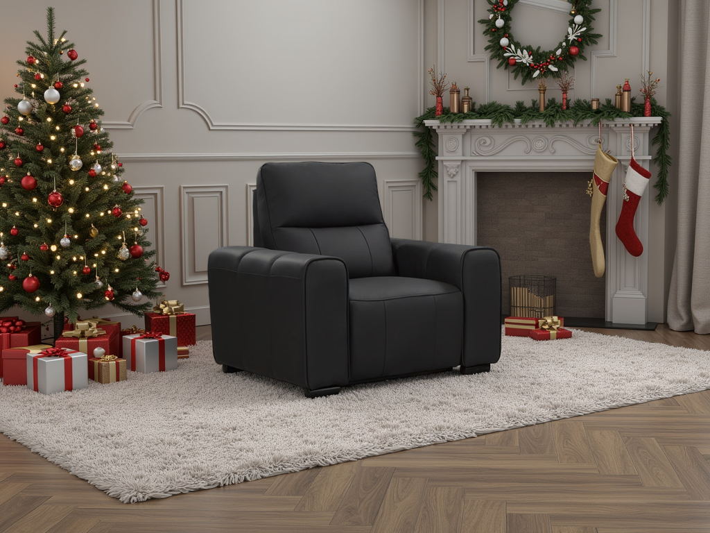 Como Leather Electric Reclining Armchair