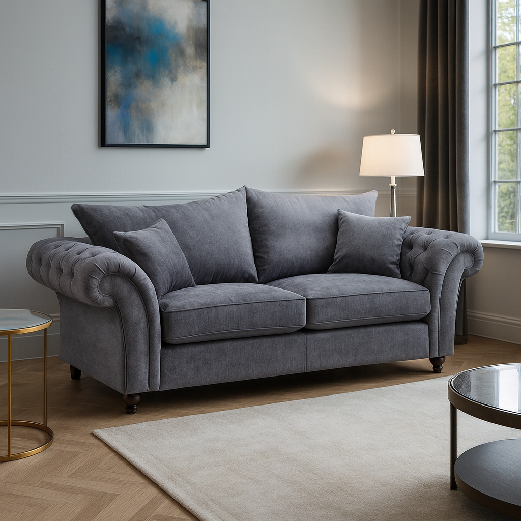 Berkshire Fullback Sofa Grey 3 Seater (7026905776192)