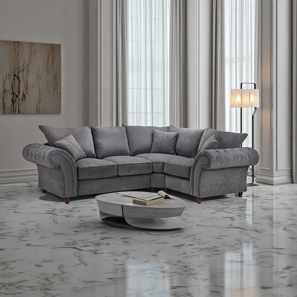 Berkshire Fullback Sofa Grey Right Hand Facing Corner (7026905514048)