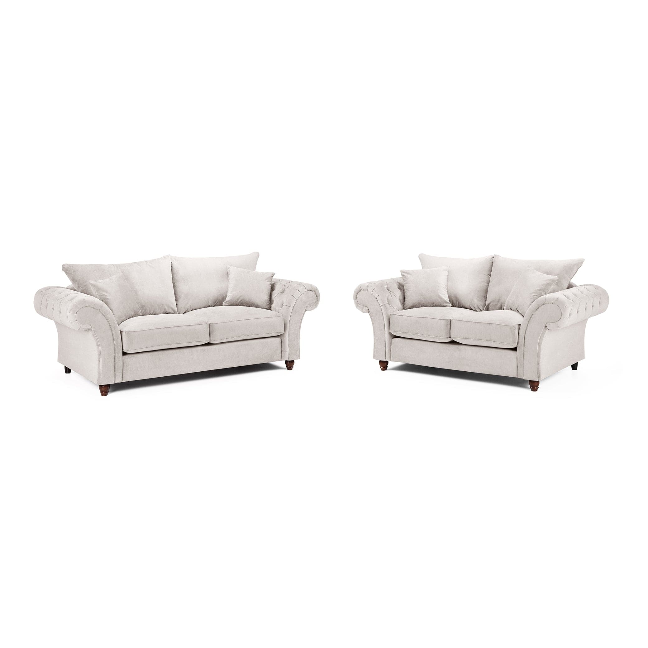Berkshire Fullback Sofa Stone 3+2 Set - front view (7026910068800)