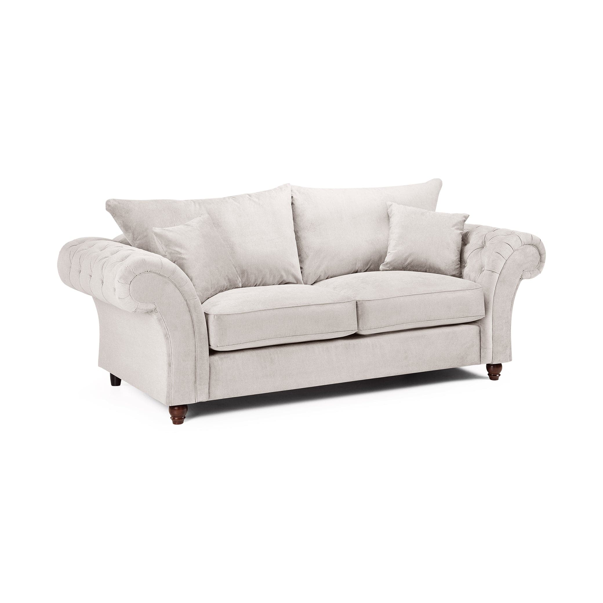 Berkshire Fullback Sofa Stone 3 Seater - front view (7026910265408)