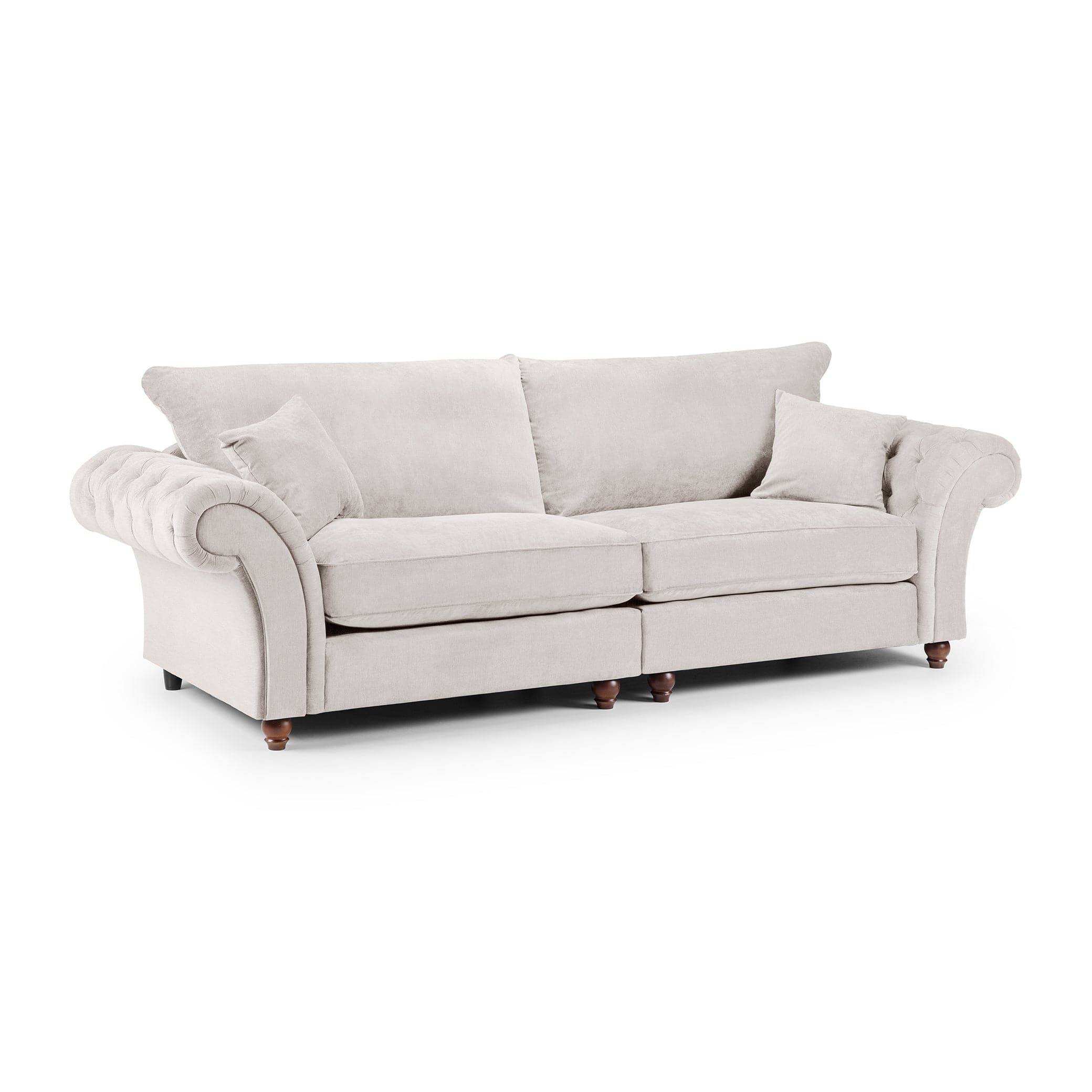 Berkshire Fullback Sofa Grey 4 Seater - AMC Furniture