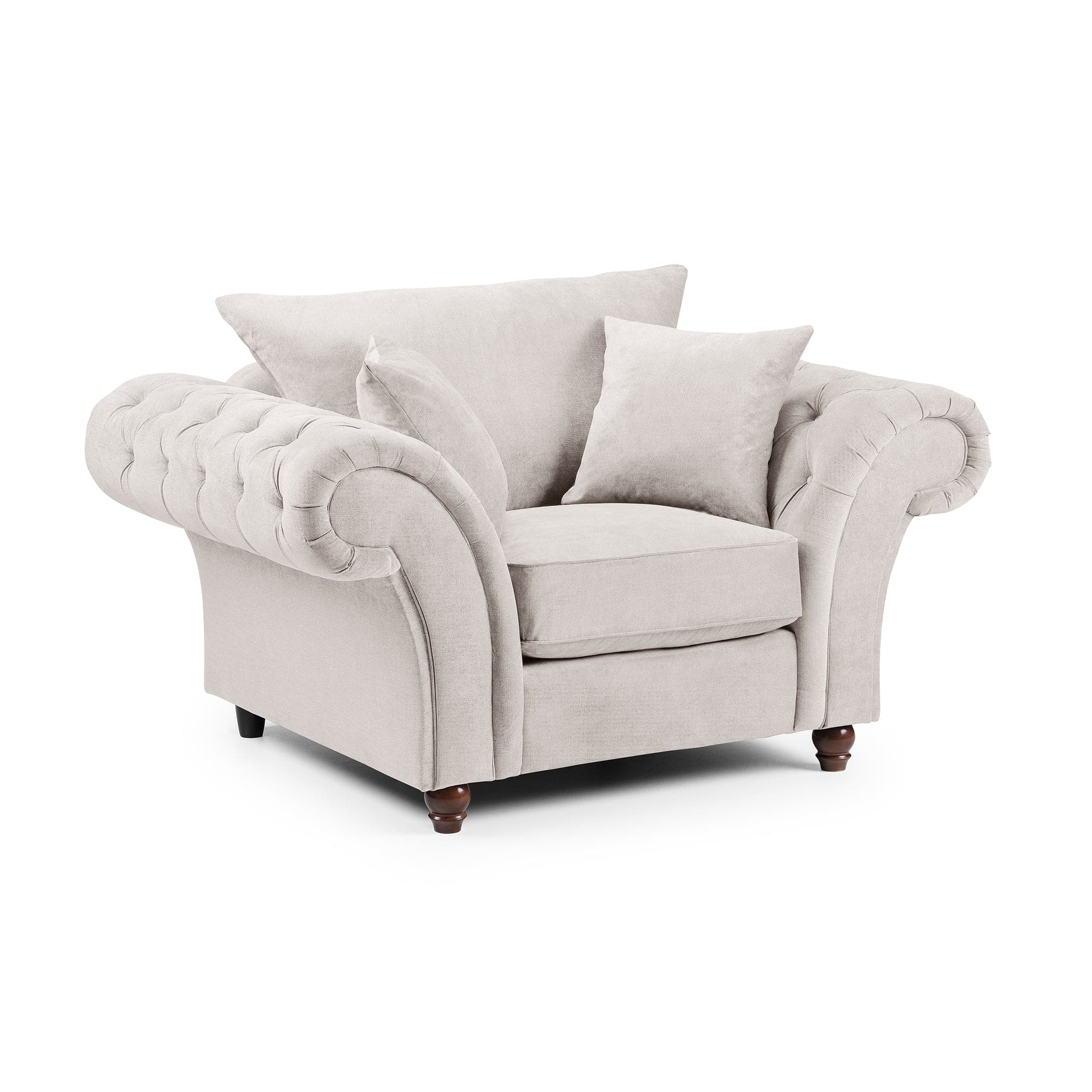 Berkshire Fullback Sofa Stone Armchair - front view (7026910396480)