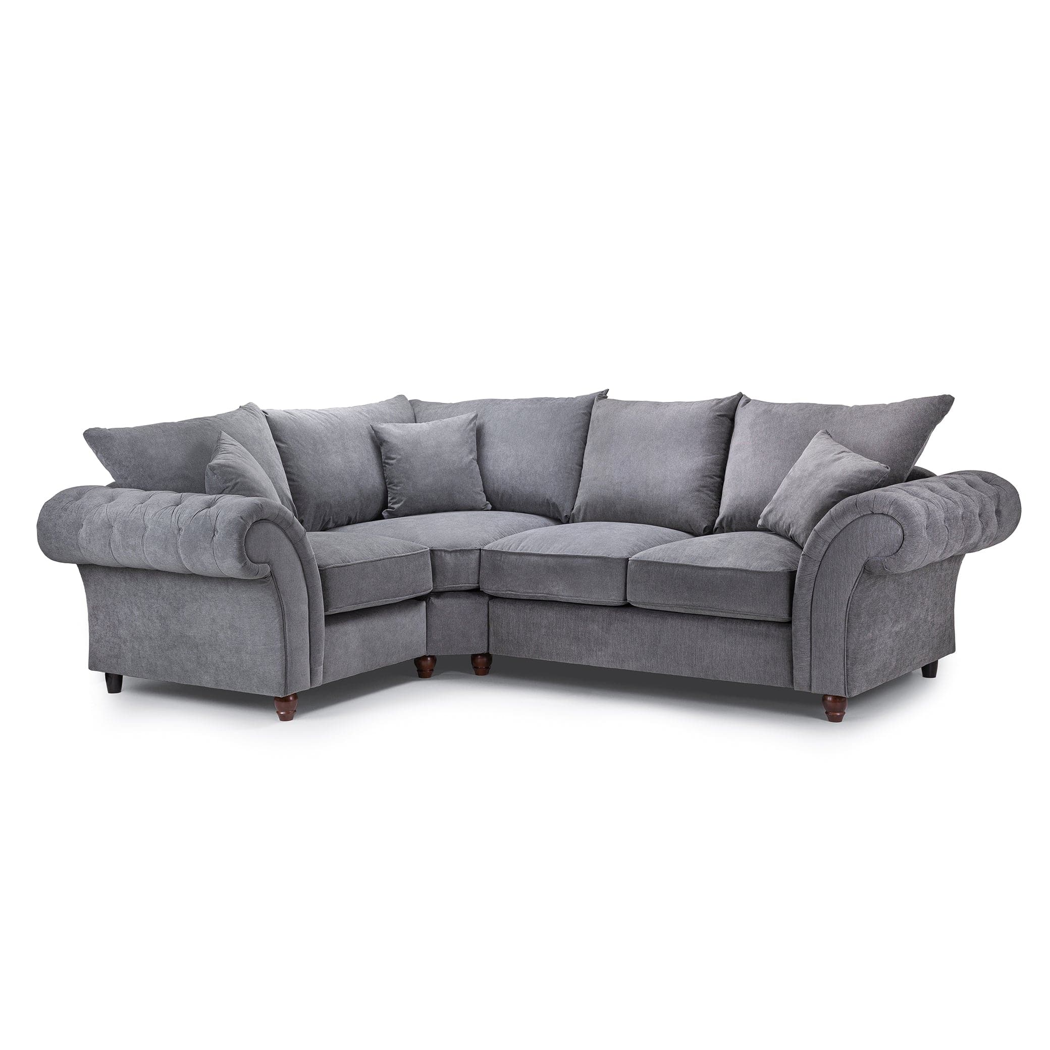 Berkshire Fullback Sofa Stone Left Hand Facing Corner - AMC Furniture