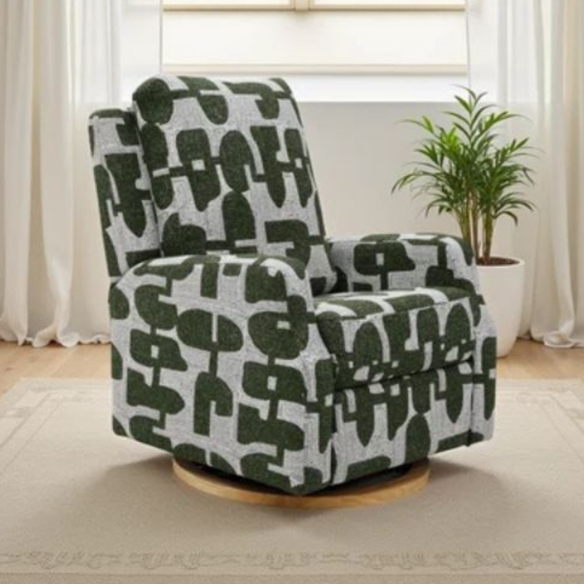 Bilbao Electric Reclining Chair Green - AMC Furniture