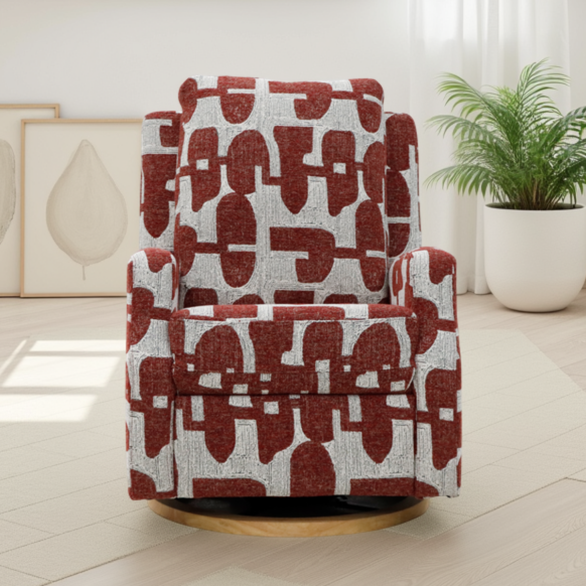 Bilbao Electric Reclining Chair Red - AMC Furniture