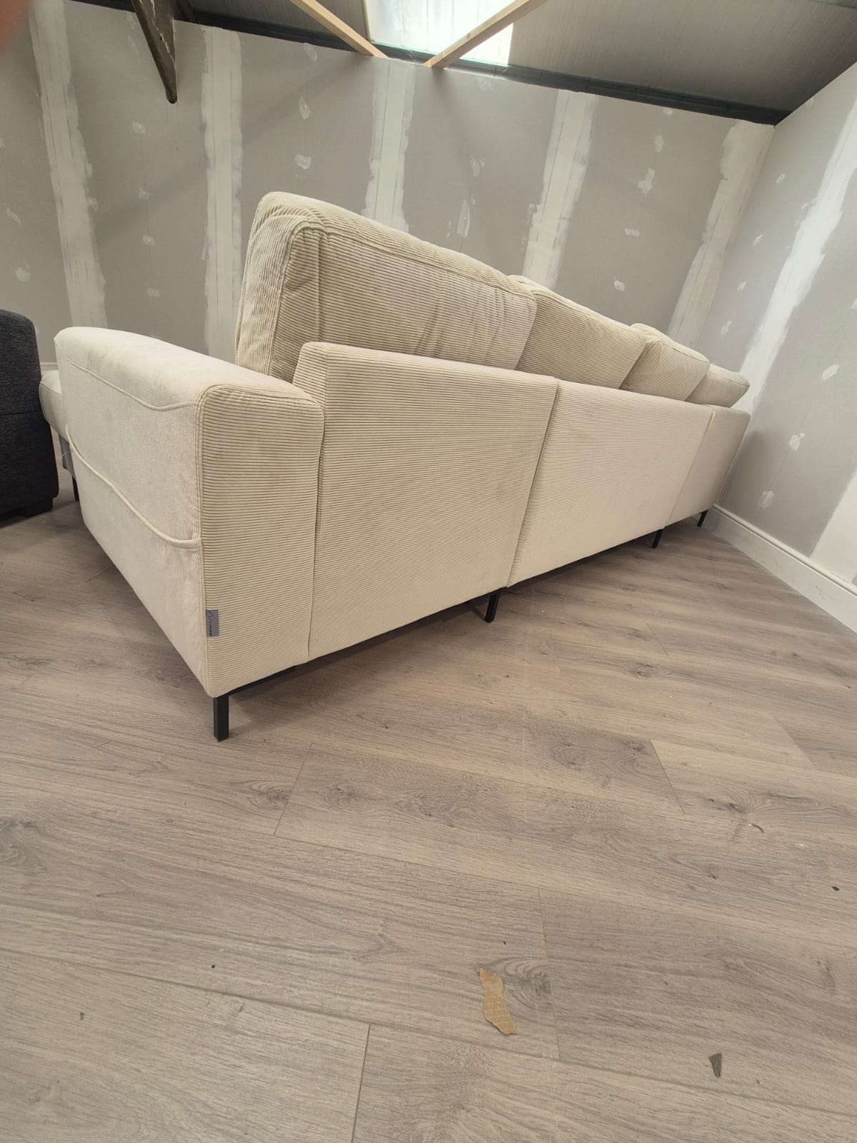 Lofty Lilly U Shape Sofa Bed in Cream Cord - Clearance Wayfair