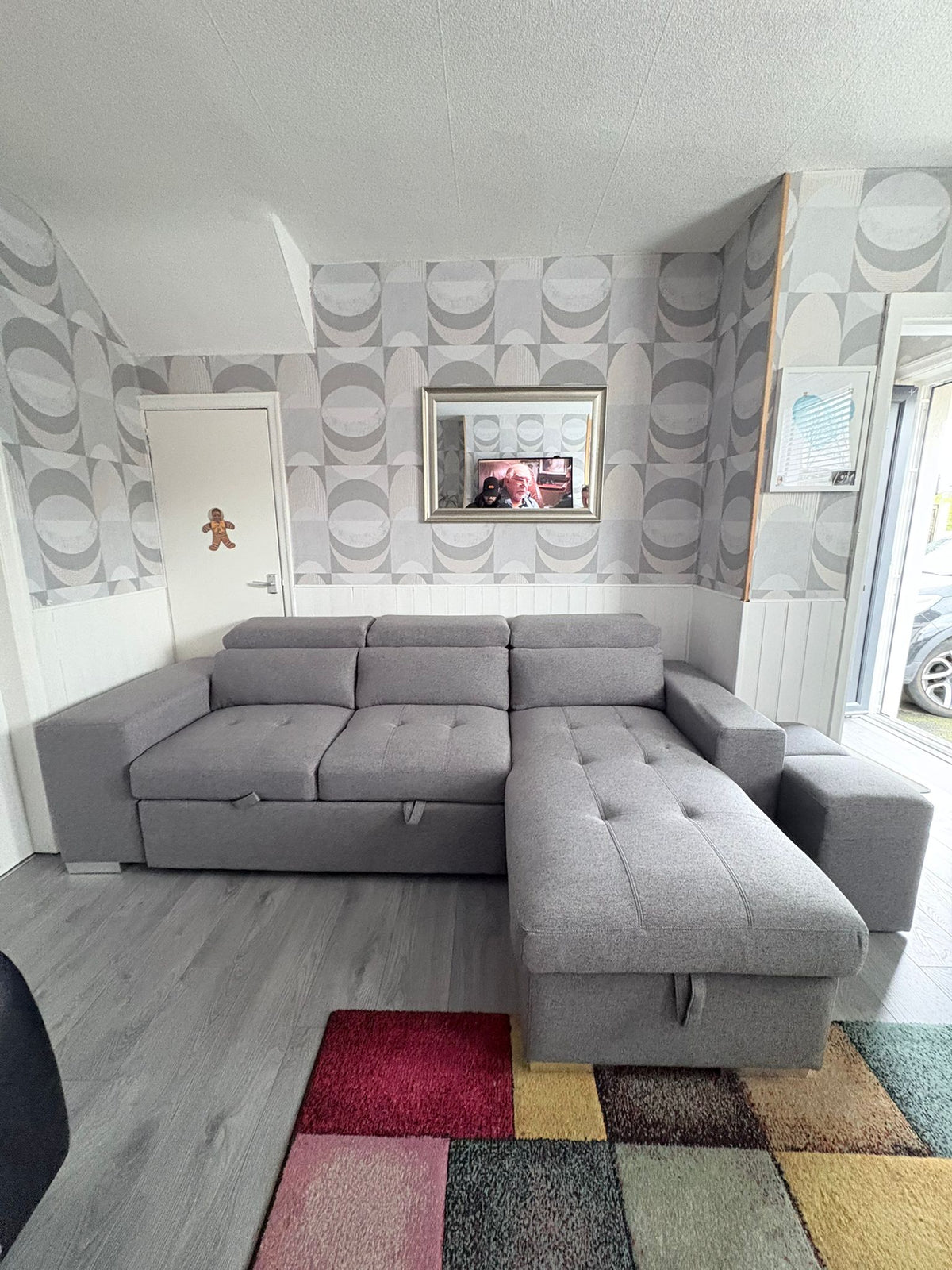 Calvin Sofabed Grey Universal Corner