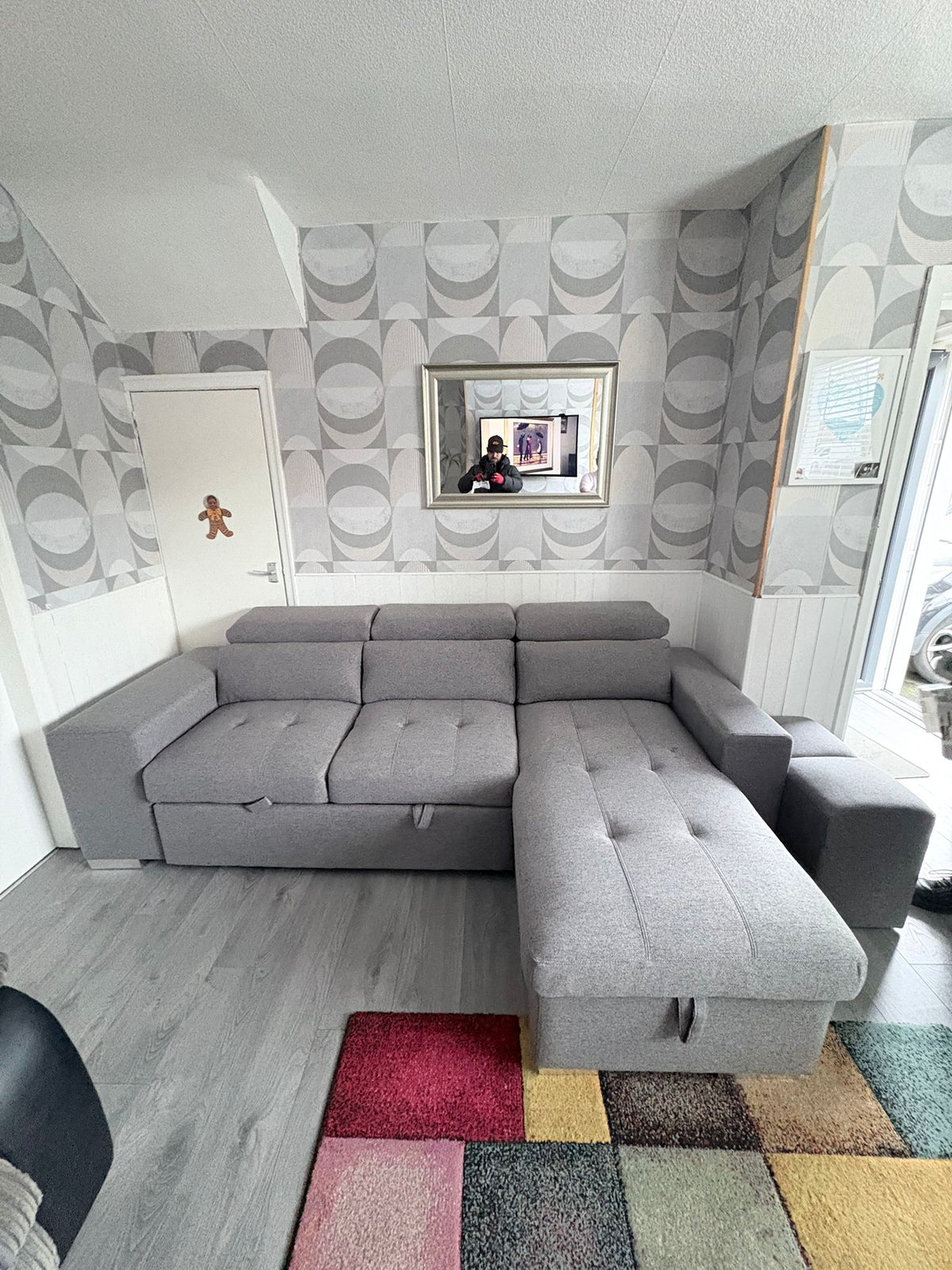 Calvin Sofabed Grey Universal Corner
