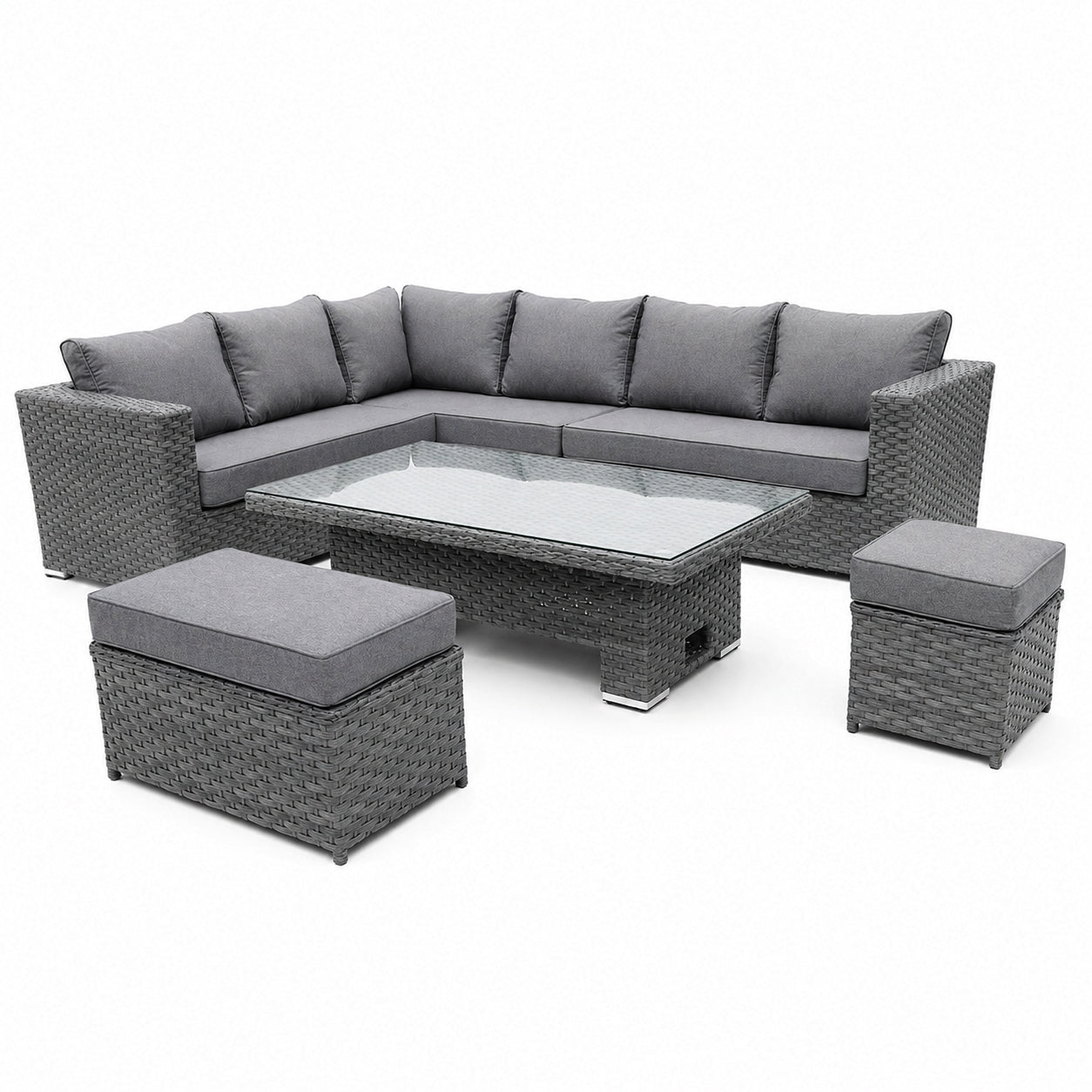 Capri Modular Corner Sofa Set with Rising Dining Table - AMC Furniture