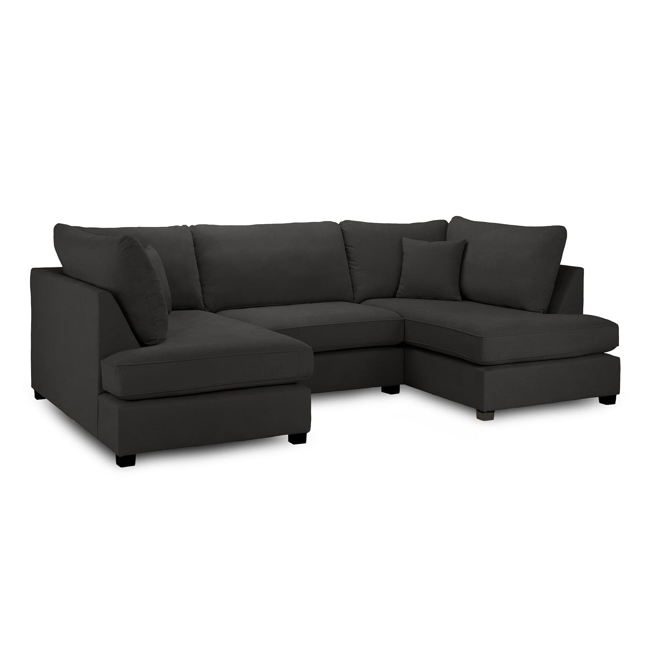 Carnaby Sofa Black U Shape Corner (7022917615680)