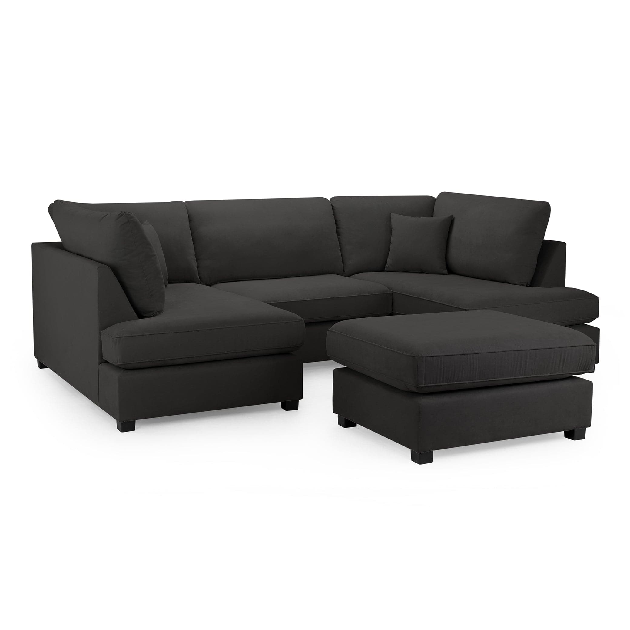 Carnaby Sofa Black U Shape Corner (7022917615680)