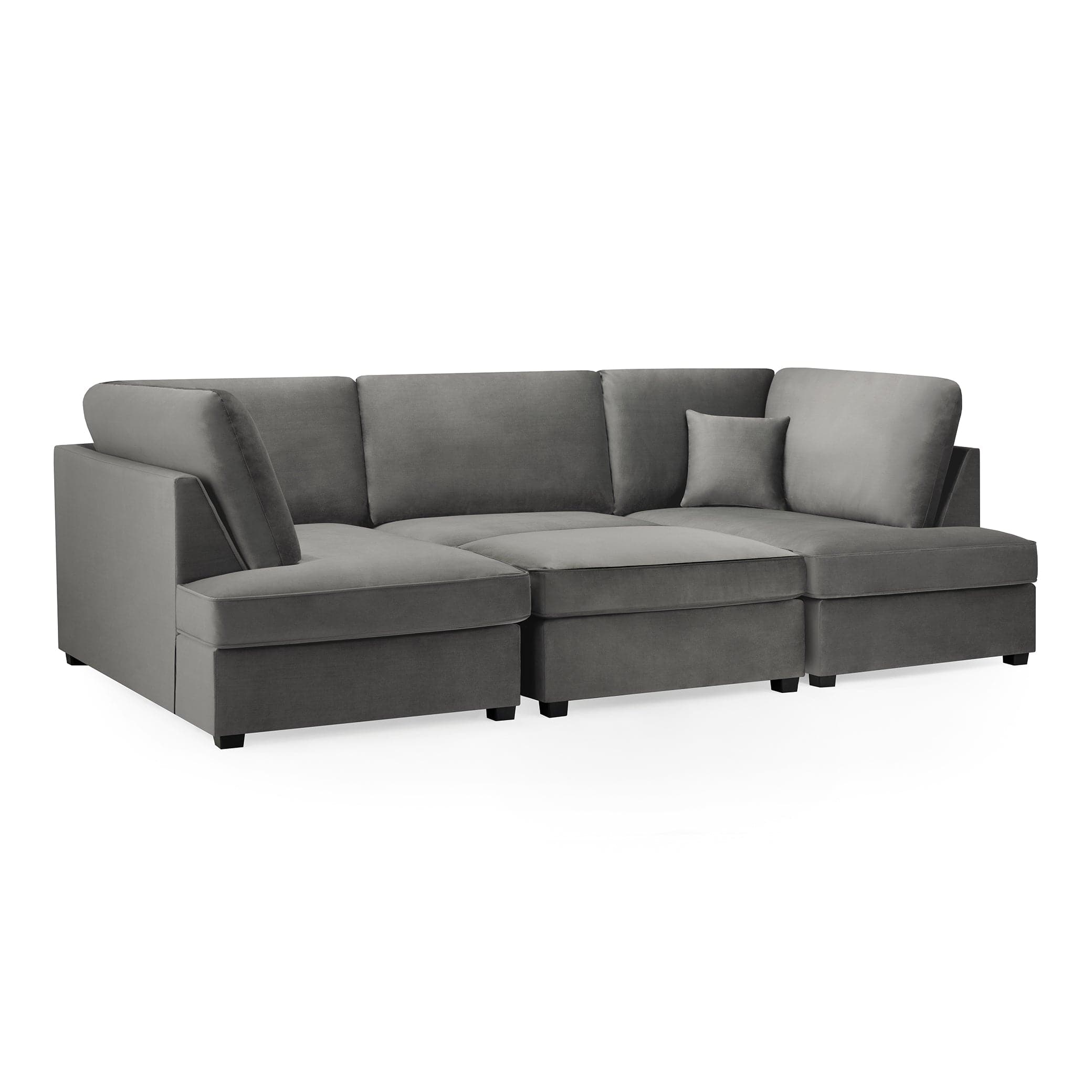 Carnaby Sofa Plush Grey U Shape Corner (7022928986176) (15026552111482)
