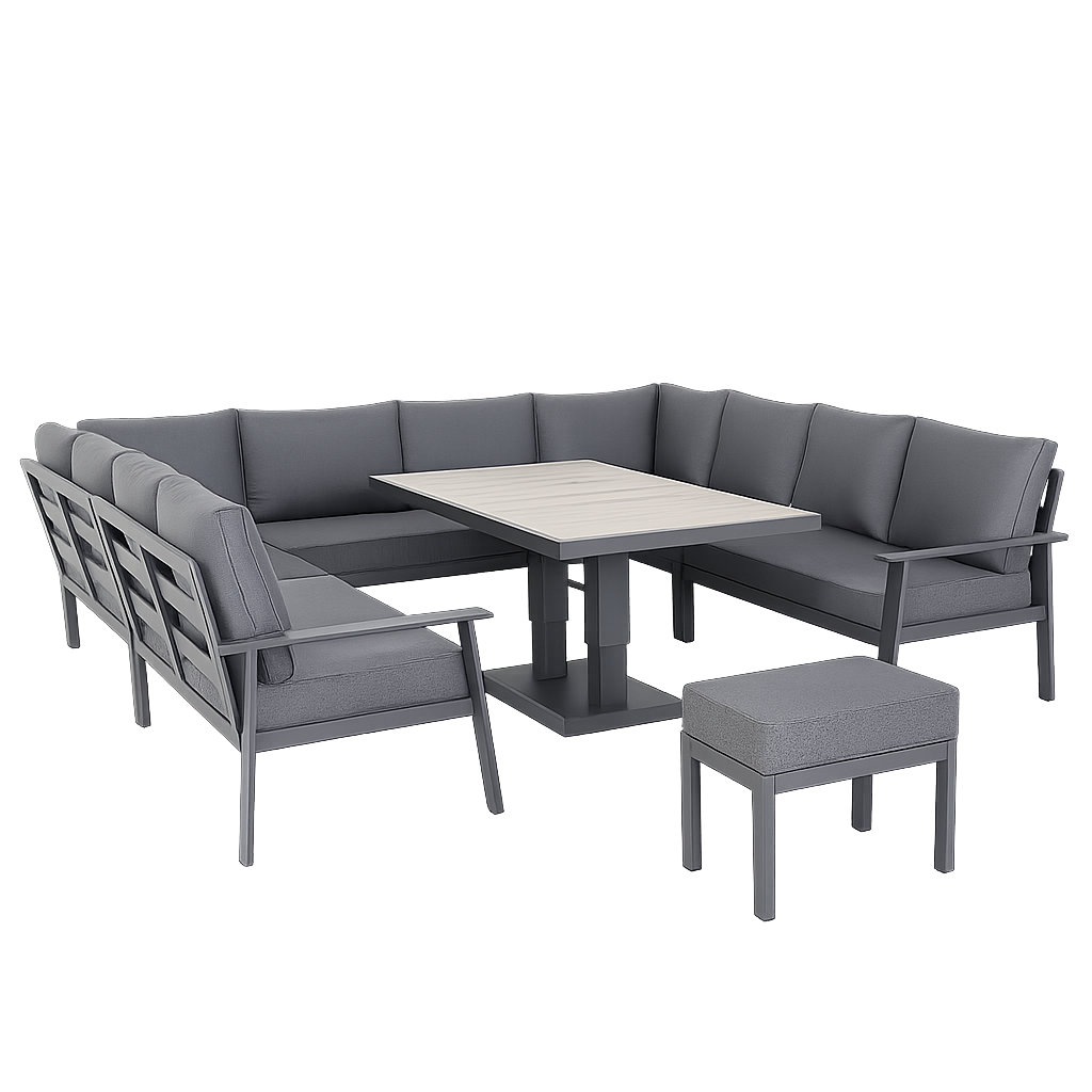 Cadiz U Shape Dining Set with Rising Table - AMC Furniture