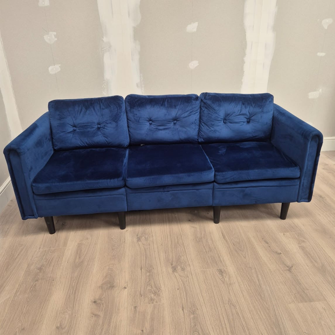 3 Seater Sofa in Plush Blue