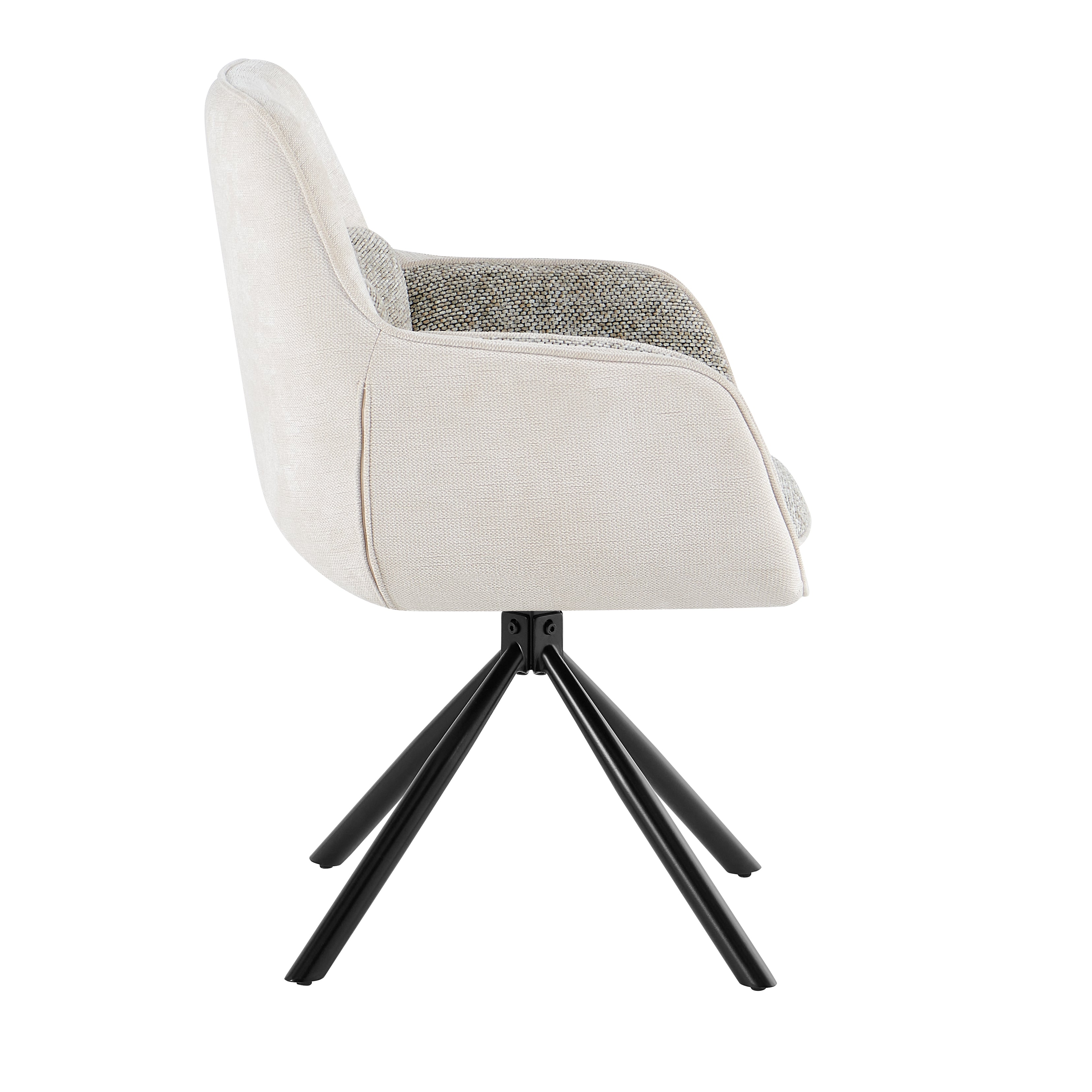 Maeve Swivel Dining Chair in Beige - AMC Furniture