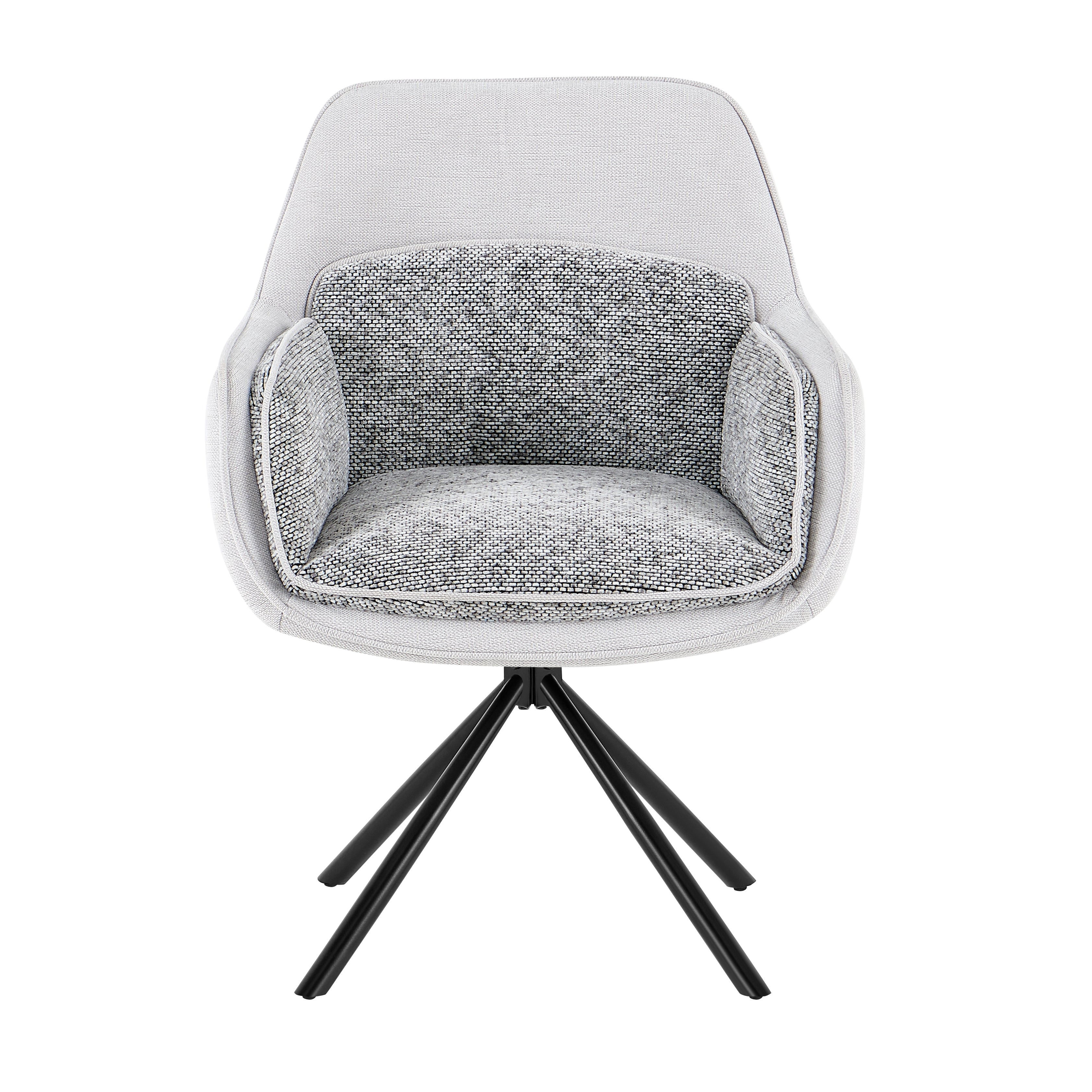 Maeve Swivel Dining Chair in Grey - AMC Furniture