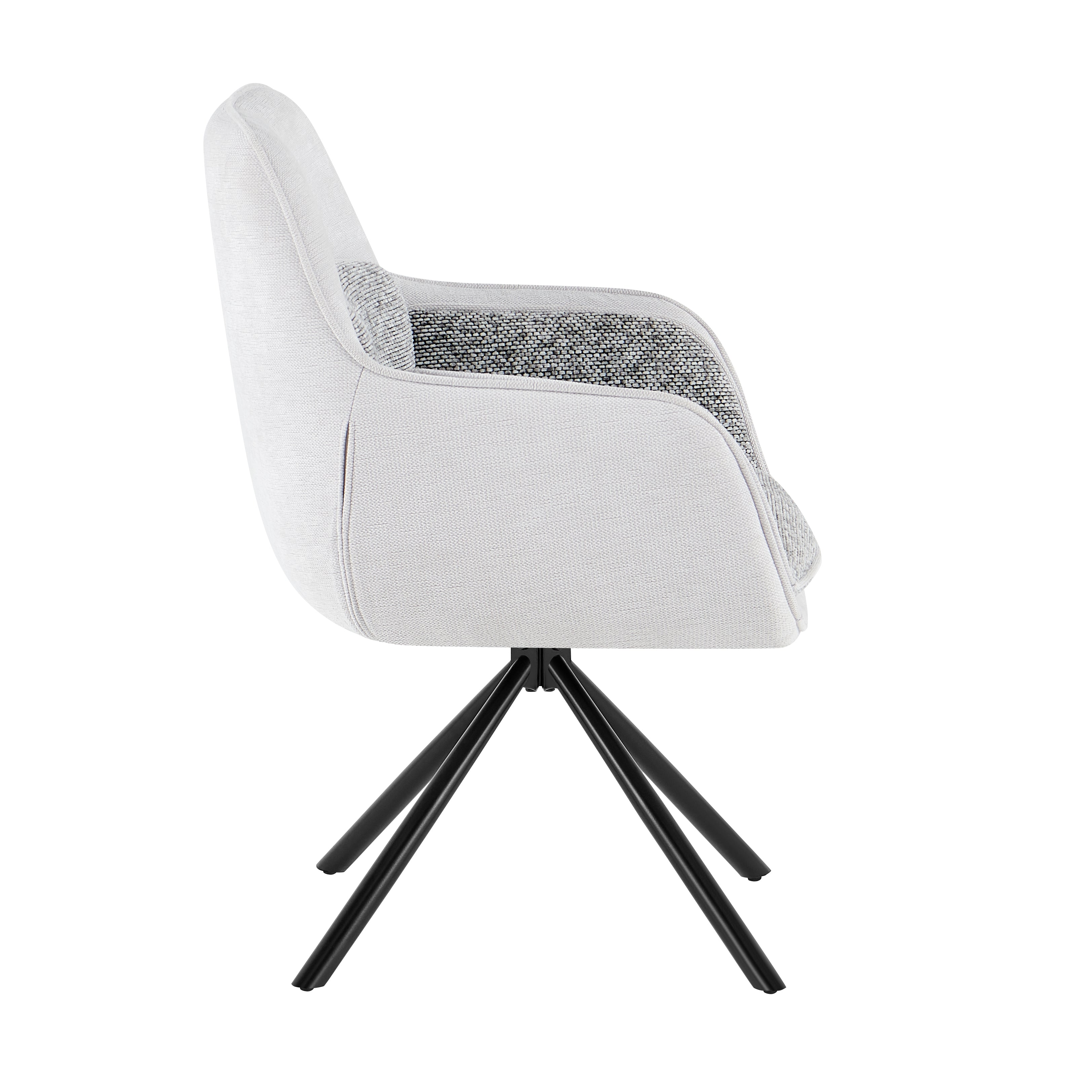 Maeve Swivel Dining Chair in Grey - AMC Furniture
