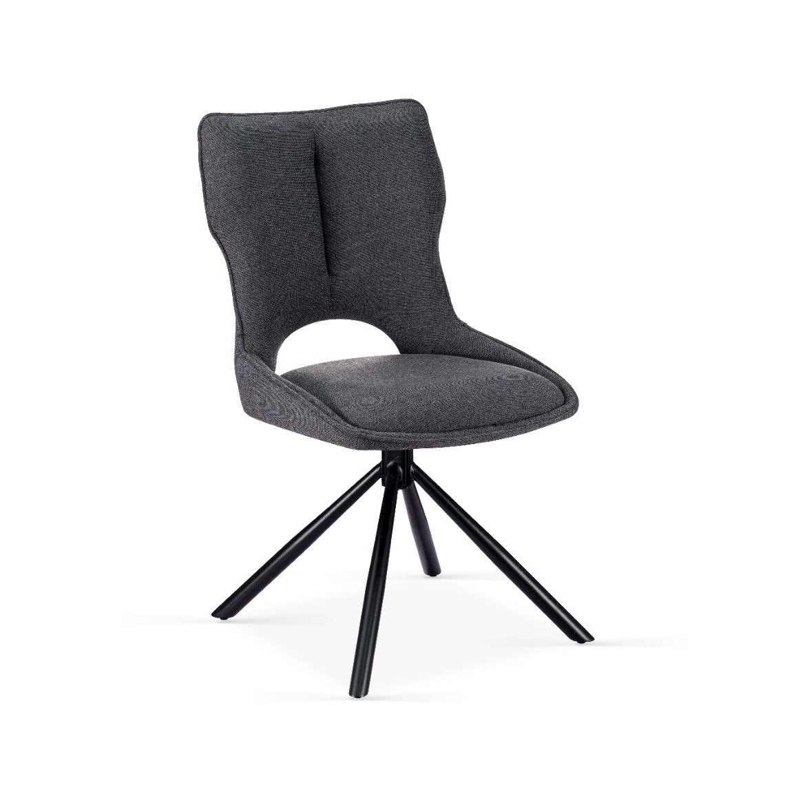 Noah Swivel Dining Chair in Grey - AMC Furniture