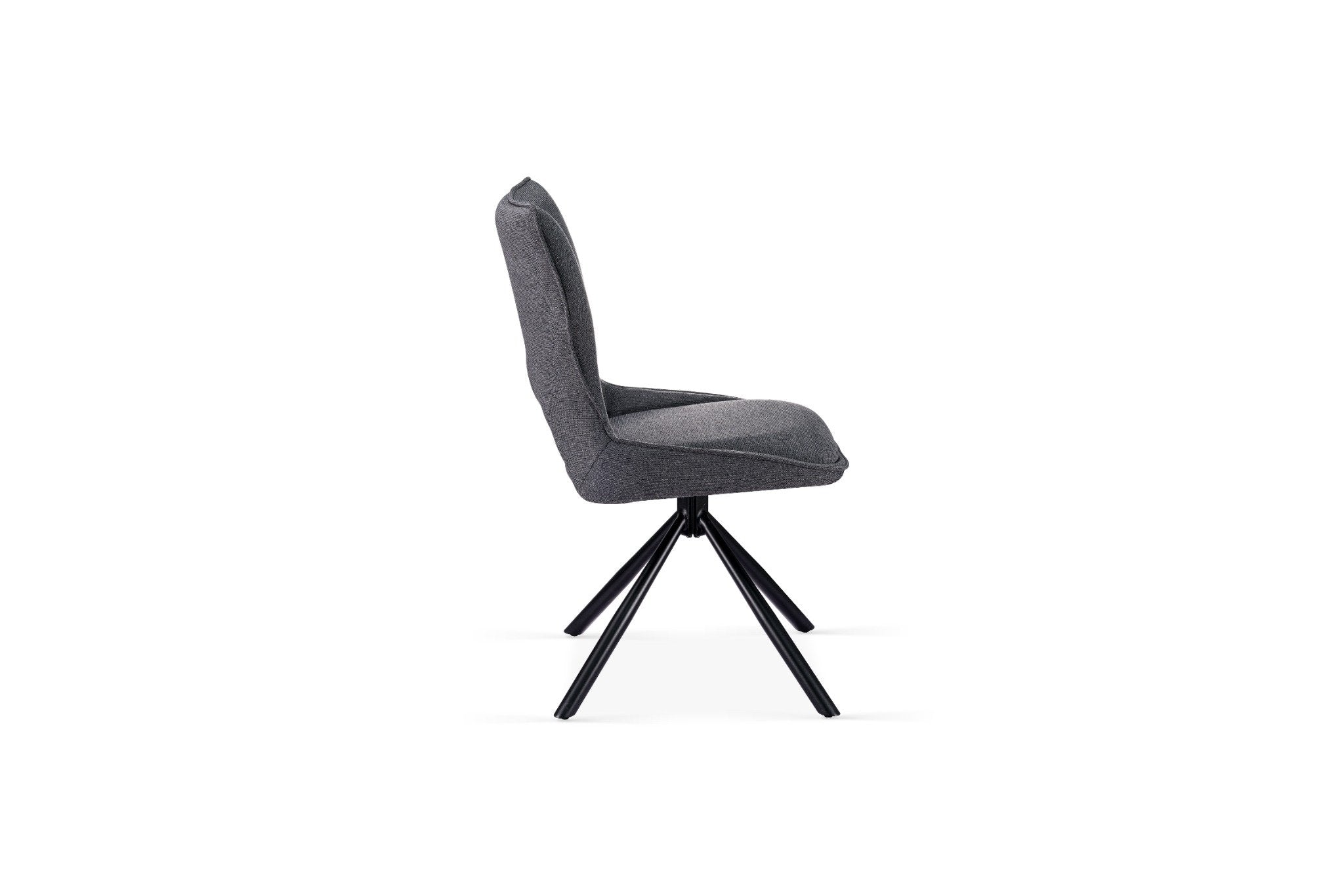 Noah Swivel Dining Chair in Grey - AMC Furniture
