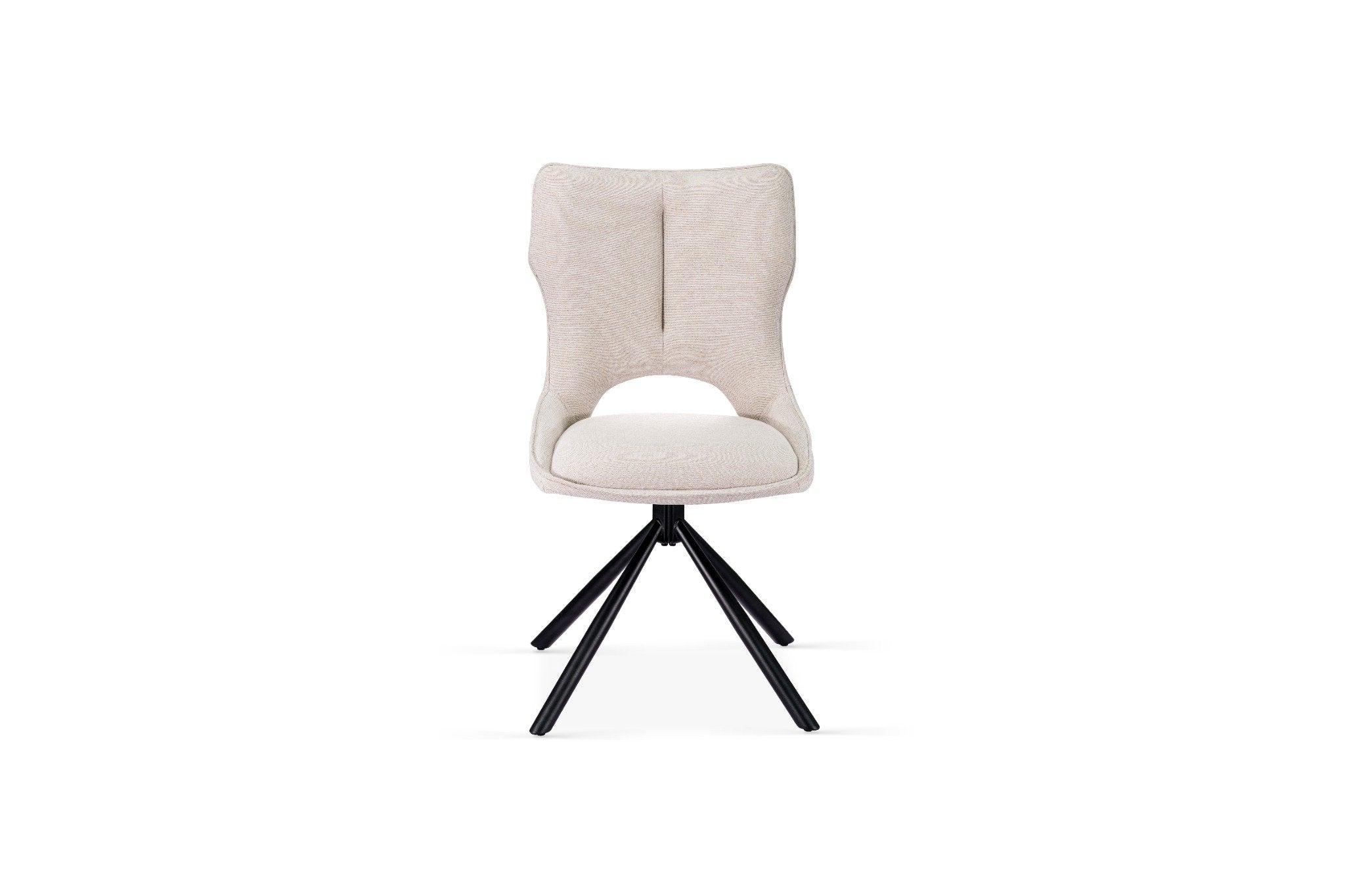 Noah Swivel Dining Chair in Beige - AMC Furniture