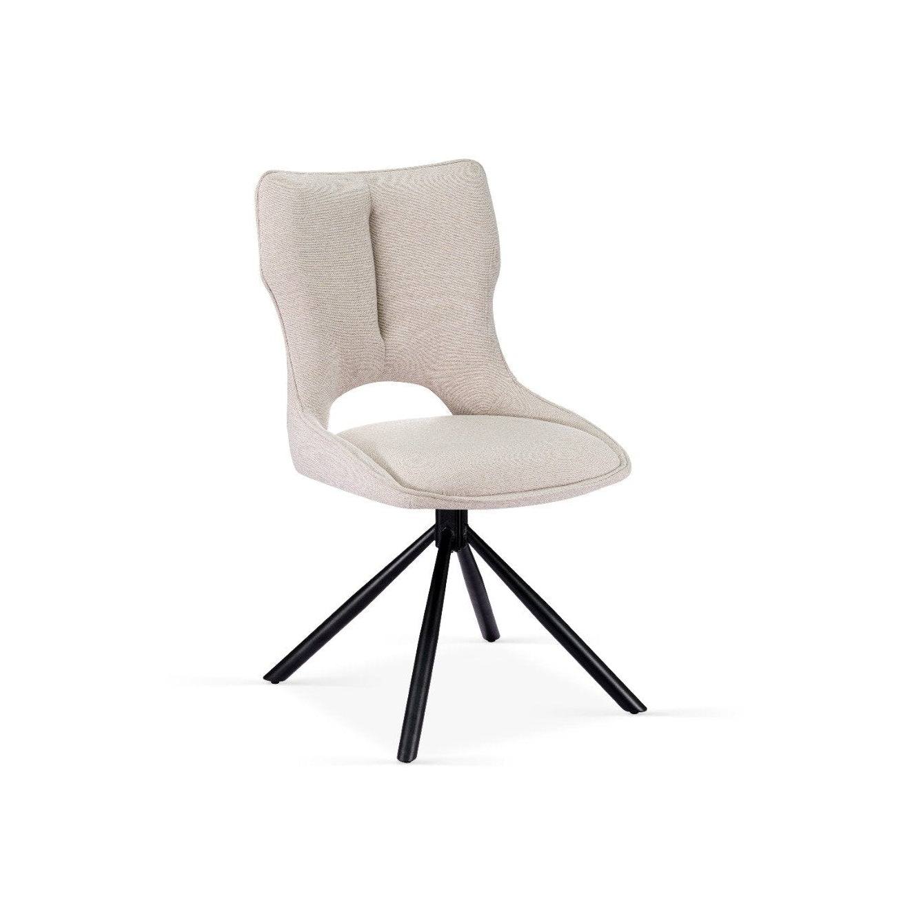 Noah Swivel Dining Chair in Beige - AMC Furniture