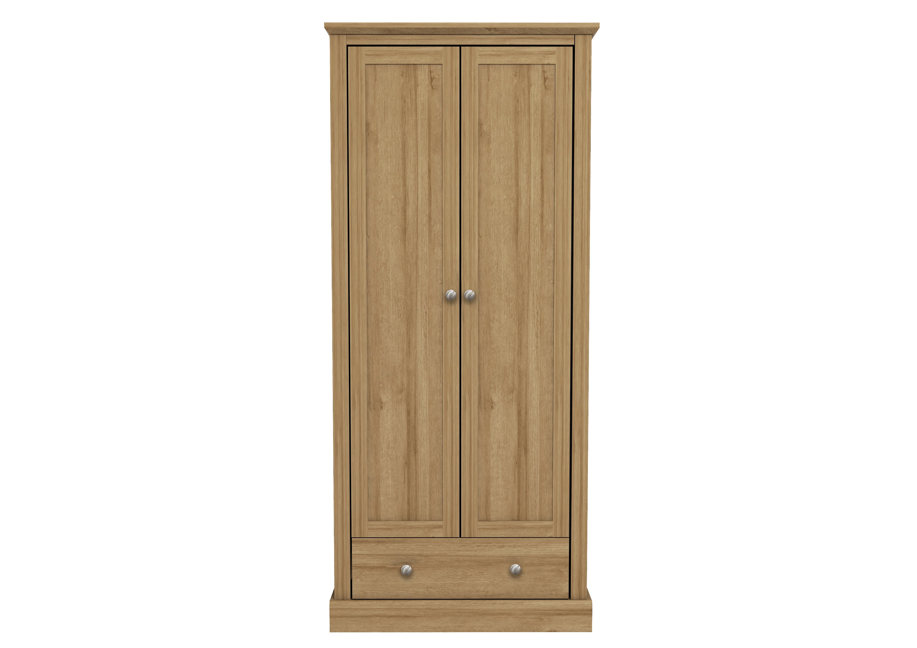 DEVON OAK 2 DOOR WARDROBE ( 2 PACKS ) (14969138020730)