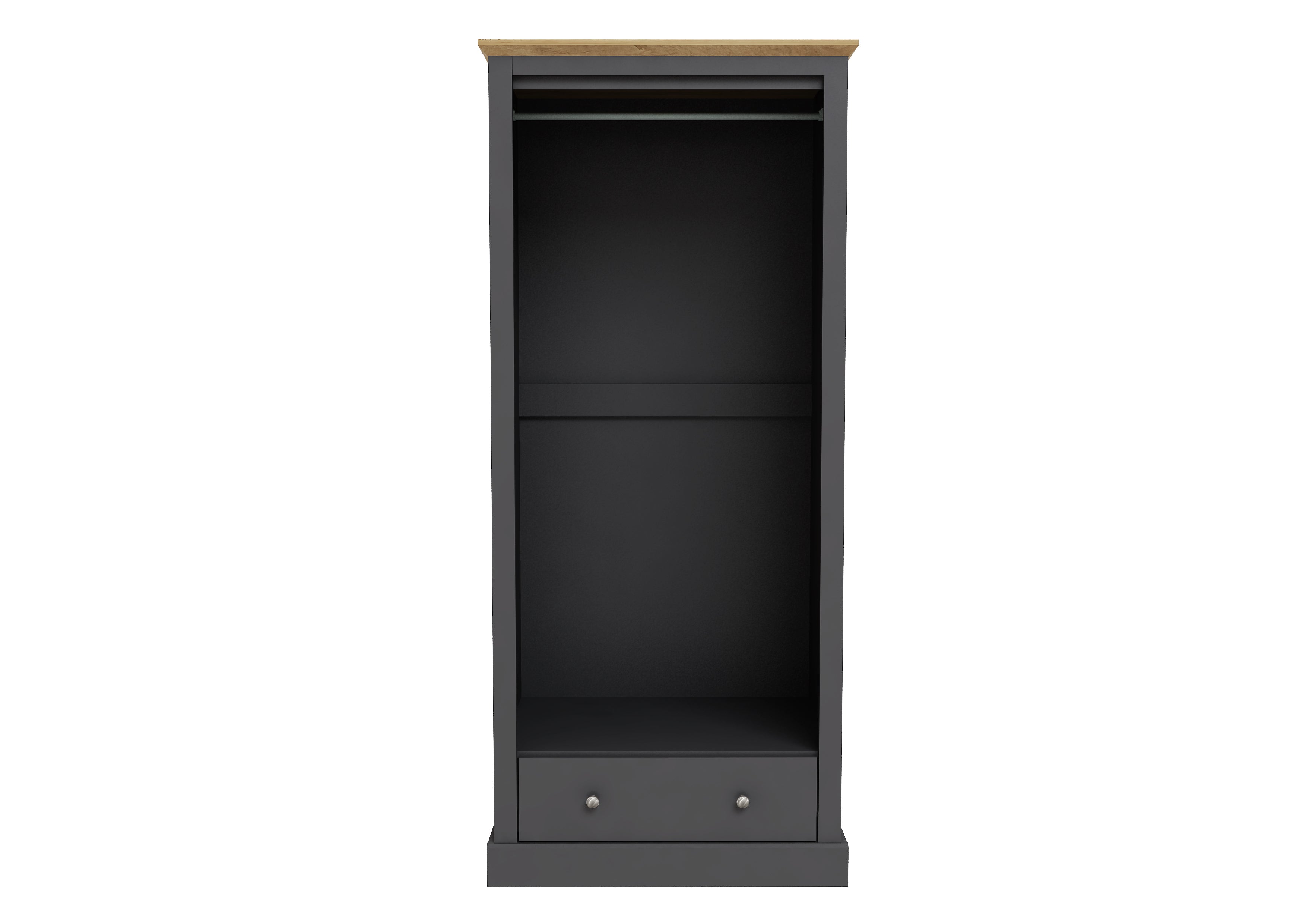 DEVON CHARCOAL 2 DOOR WARDROBE ( 2 PACKS ) (14969137987962)